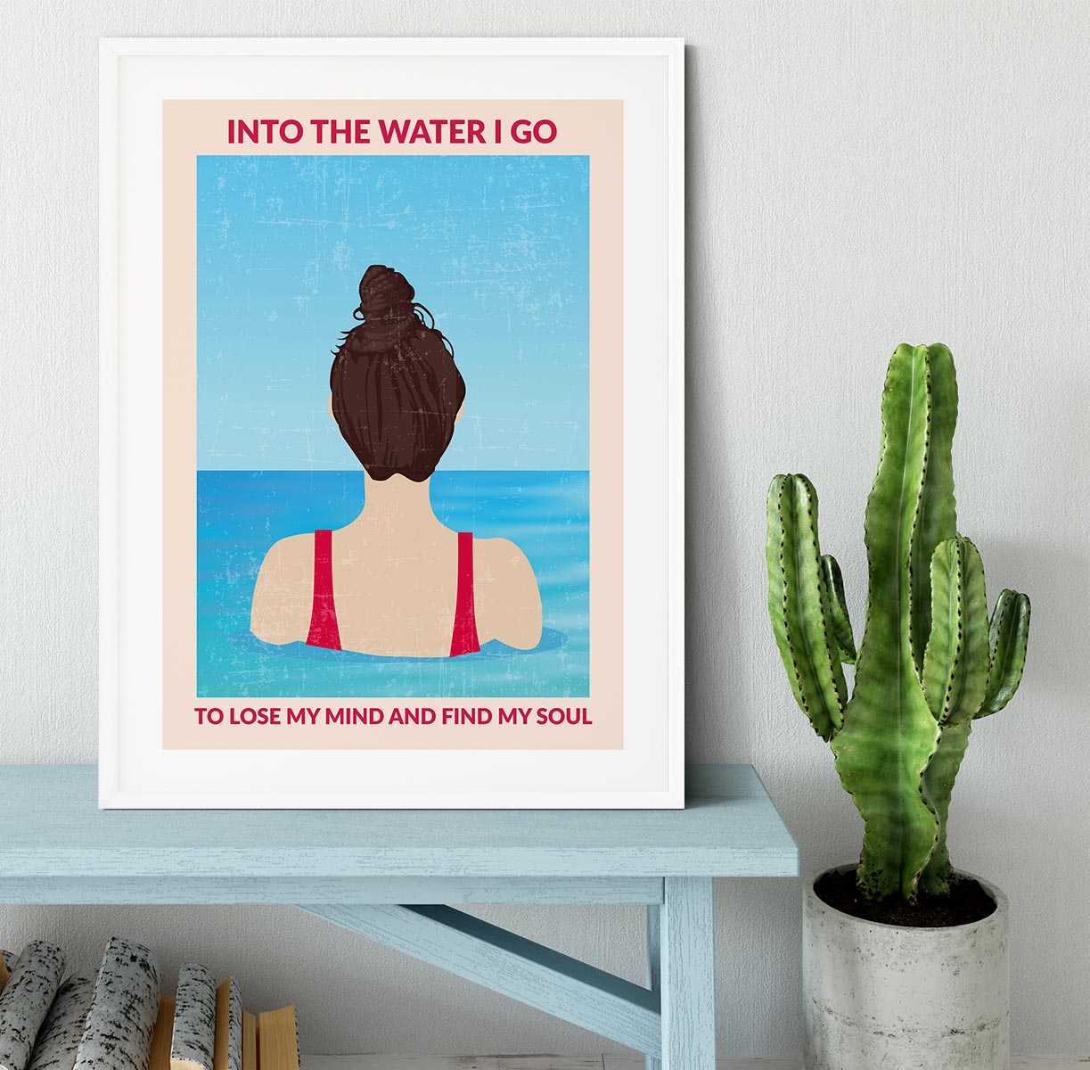 Into the Water red Framed Print - 1x - 5