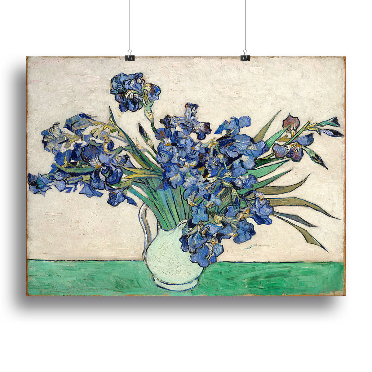 Irises in a vase Poster - Unframed