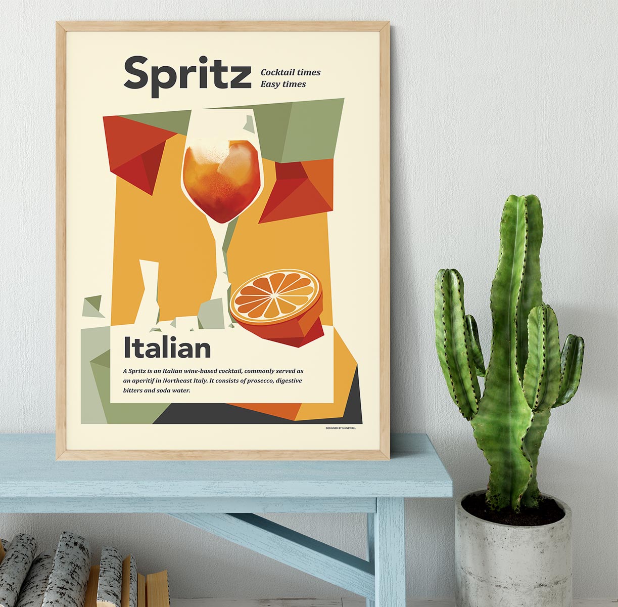 Italian Aperol Spritz print Framed Print - Canvas Art Rocks - 4