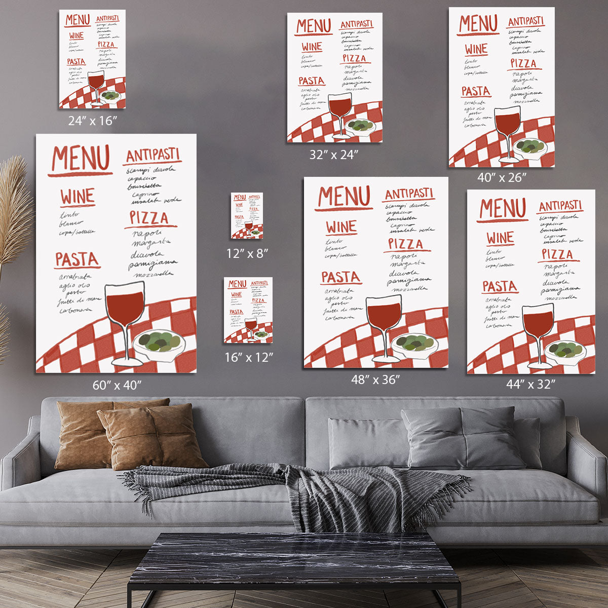 Italian Menu Canvas Print or Poster - Canvas Art Rocks - 7