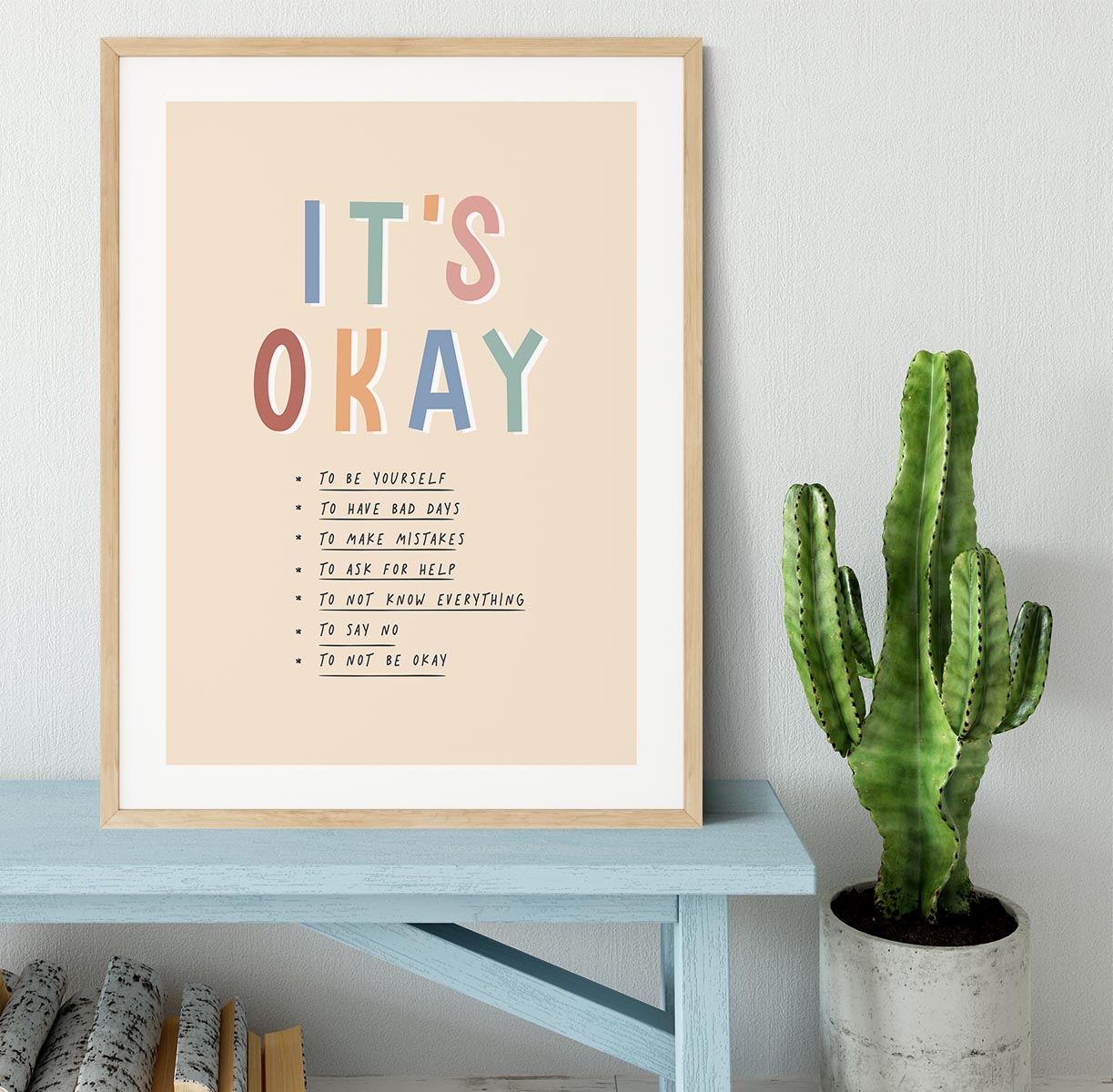 Its Okay Framed Print - Canvas Art Rocks - 3