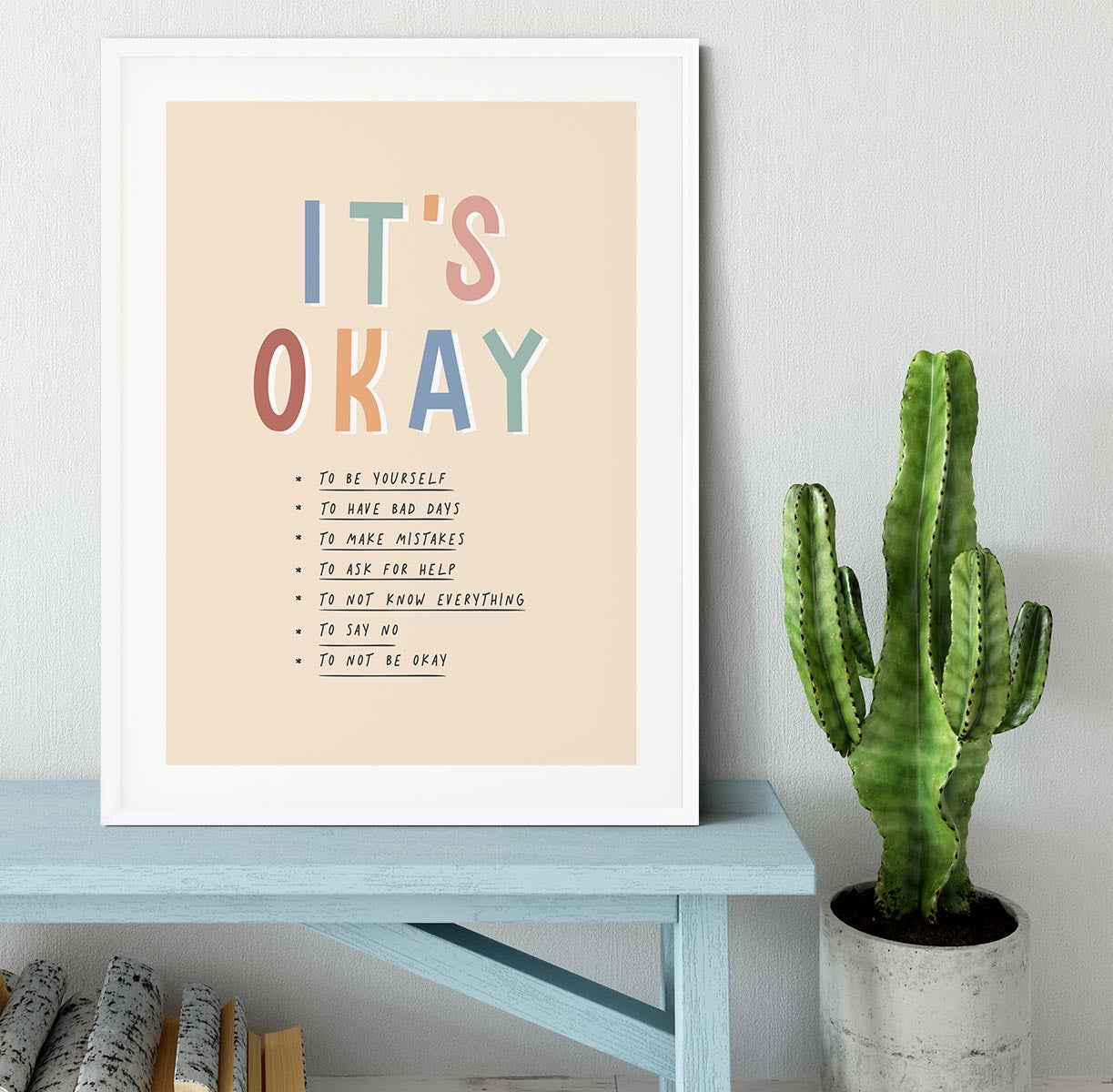 Its Okay Framed Print - Canvas Art Rocks - 5