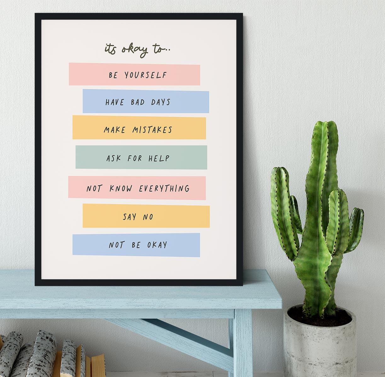 Its Okay To Framed Print - Canvas Art Rocks - 2