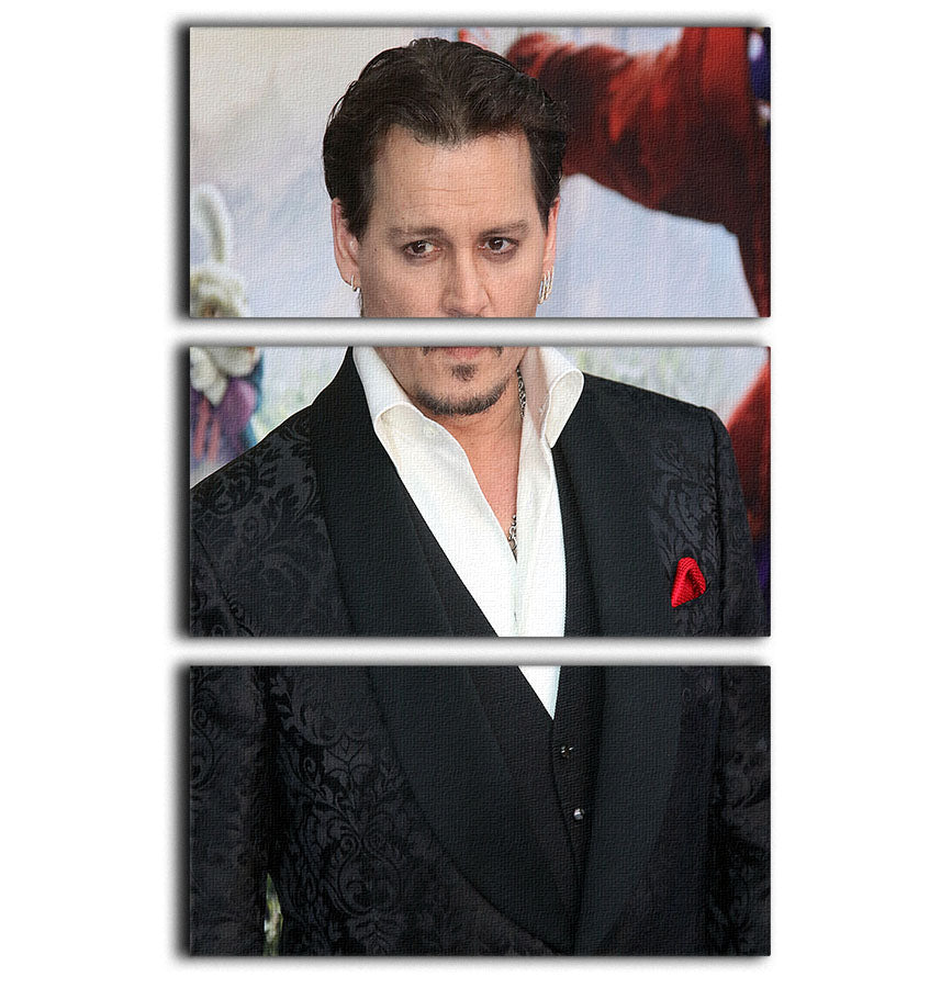 Johnny Depp 2016 3 Split Panel Canvas Print - Canvas Art Rocks - 1