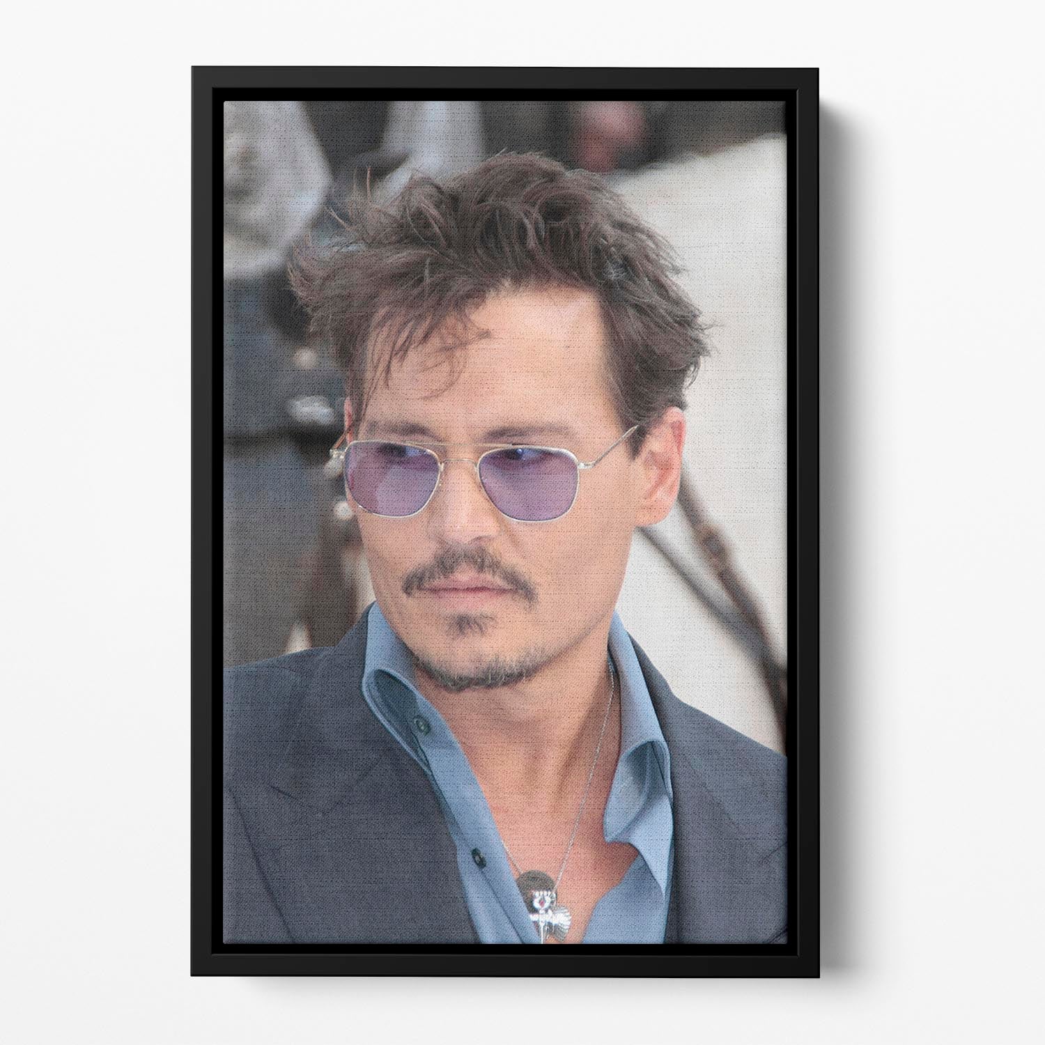 Johnny Depp Lone Ranger premiere Floating Framed Canvas - Canvas Art Rocks - 2