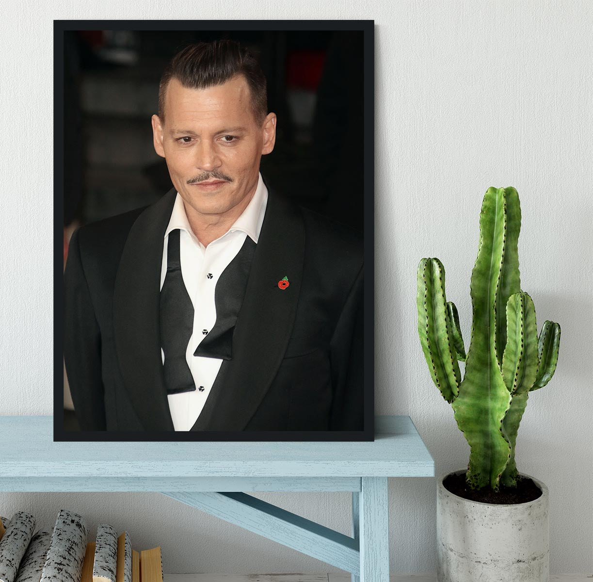 Johnny Depp at a premiere Framed Print - Canvas Art Rocks - 2