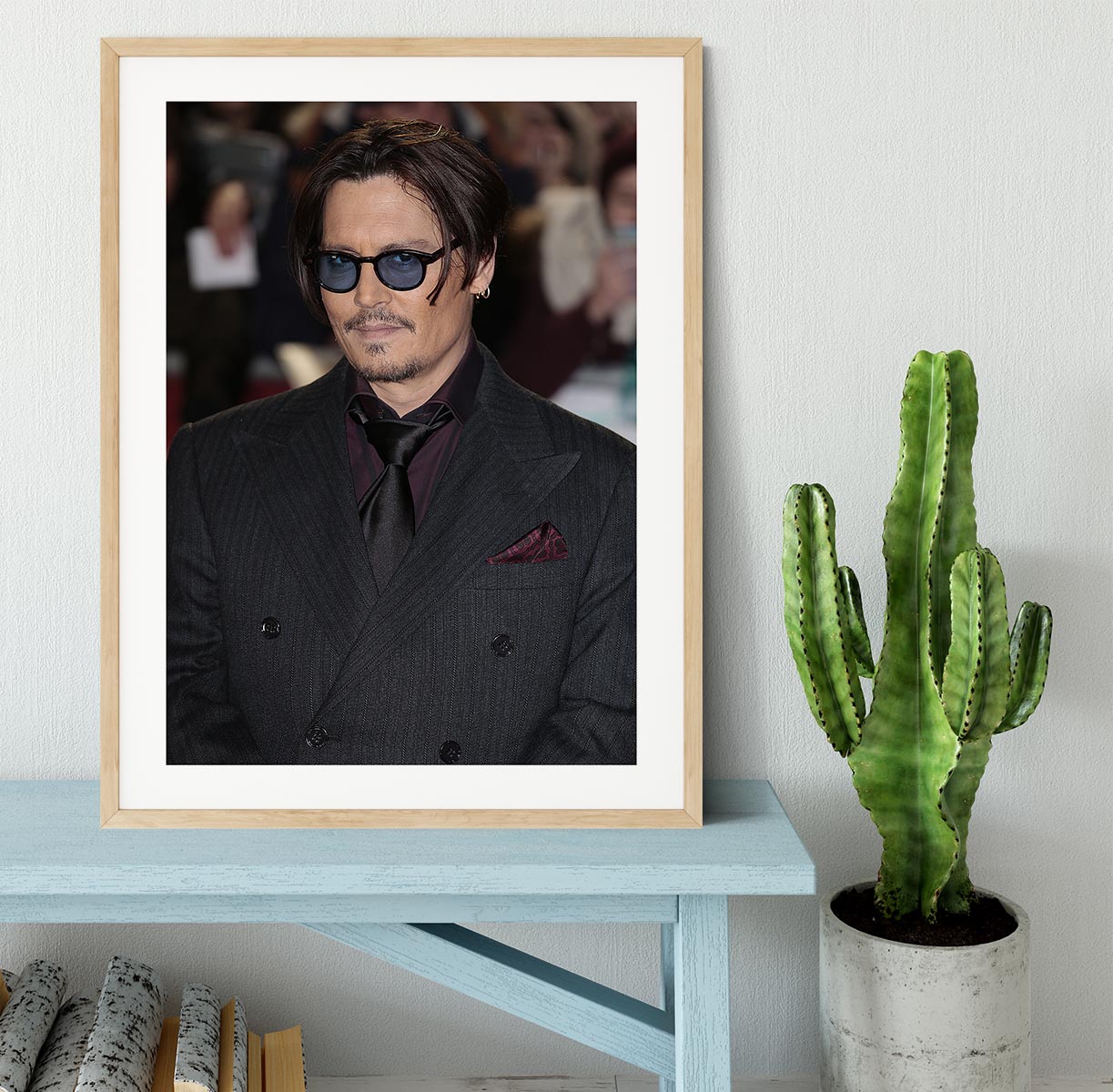 Johnny Depp in sunglasses Framed Print - Canvas Art Rocks - 3