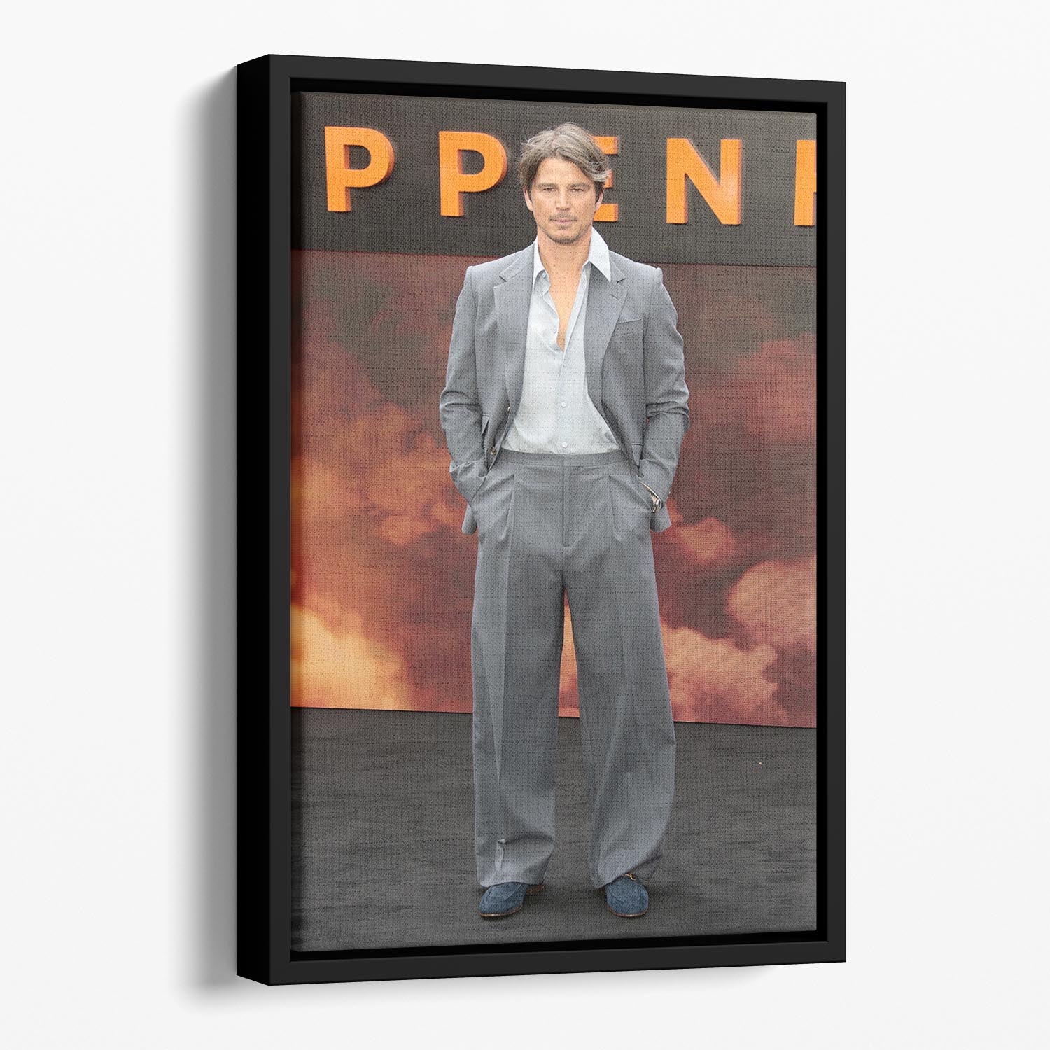 Josh Hartnett at the Oppenheimer premiere Floating Framed Canvas - Canvas Art Rocks - 1