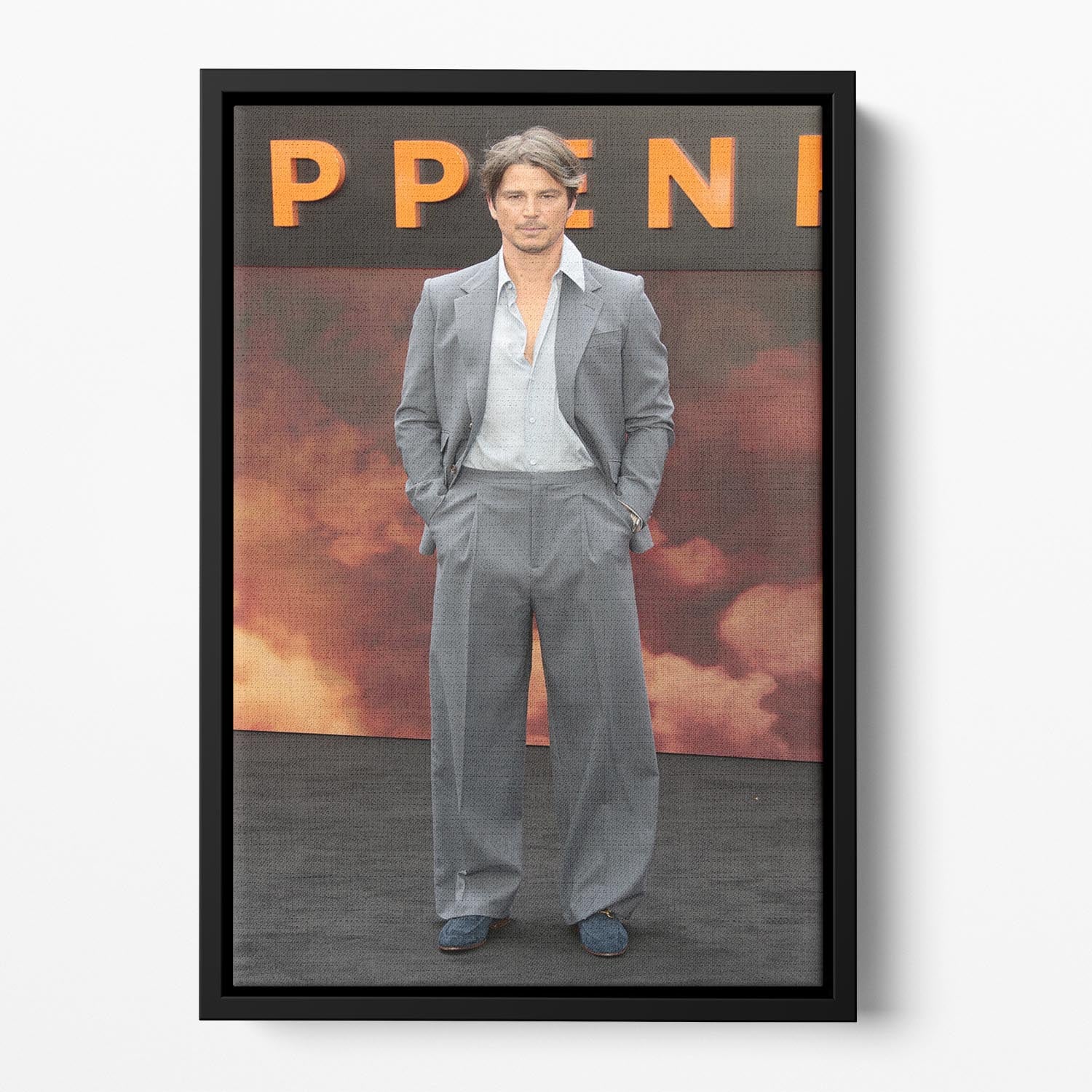 Josh Hartnett at the Oppenheimer premiere Floating Framed Canvas - Canvas Art Rocks - 2