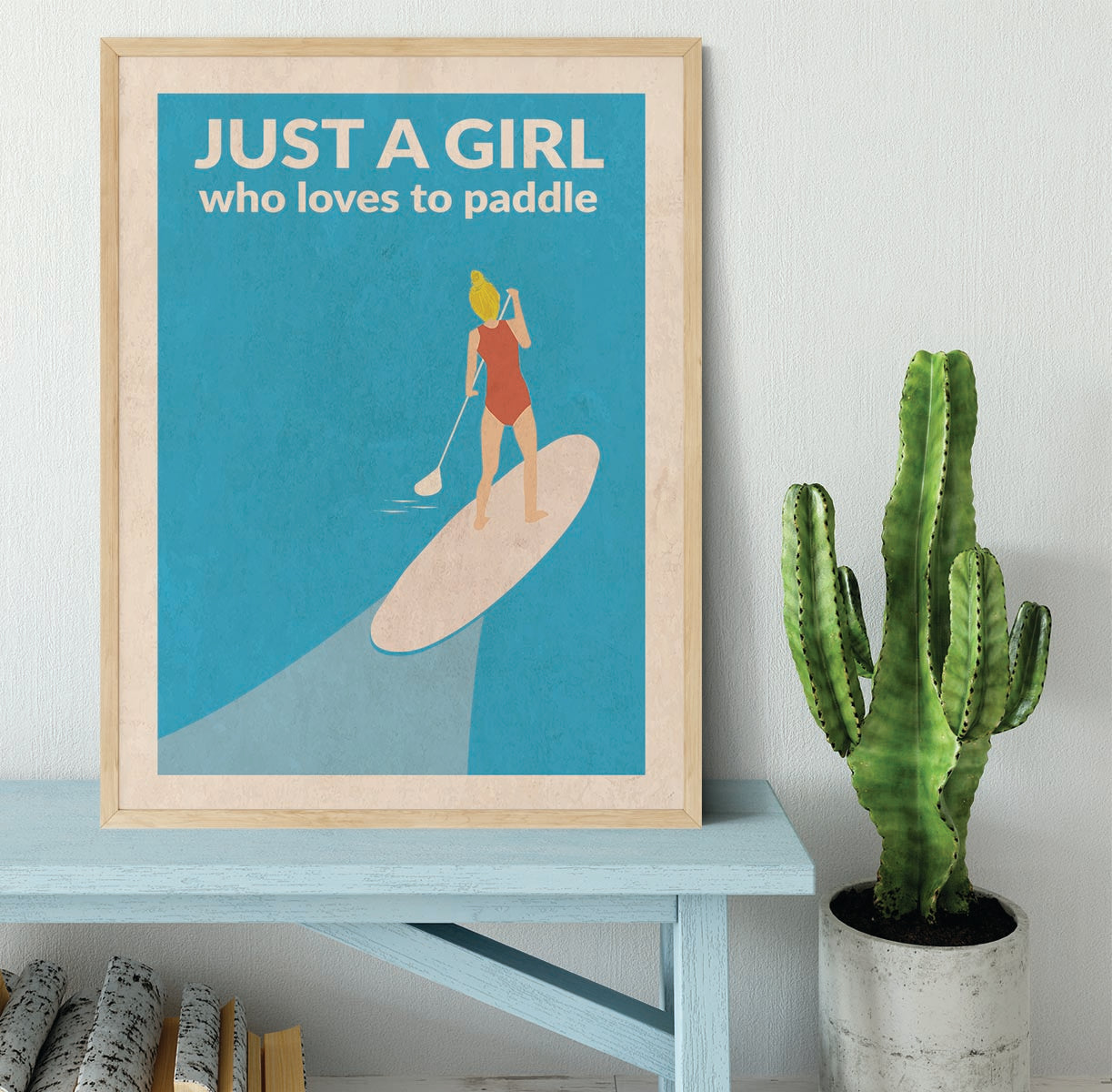 Just a Girl Who Loved To Paddle blonde Framed Print - 1x - 4