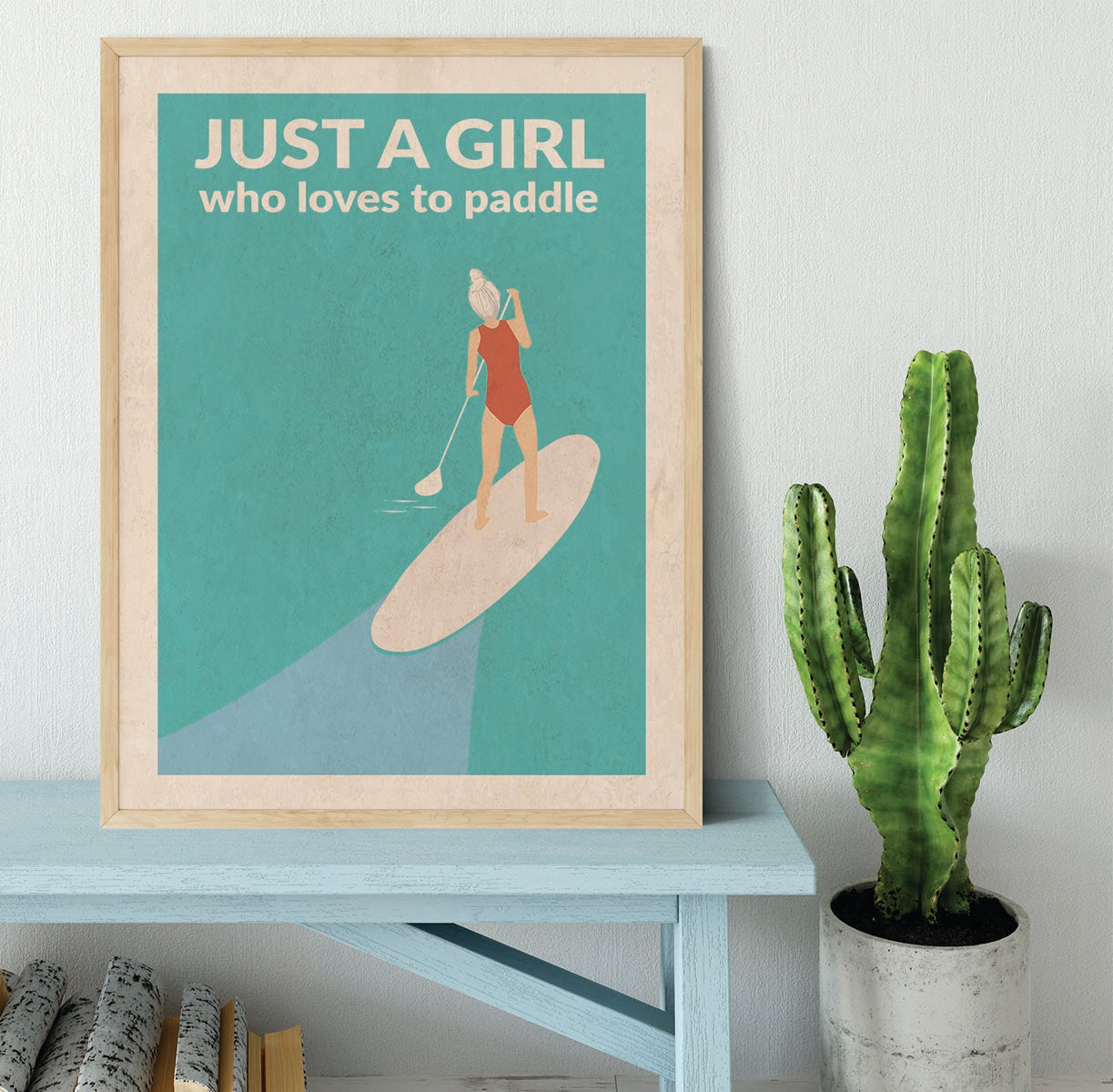 Just a Girl Who Loved To Paddle grey Framed Print - 1x - 4