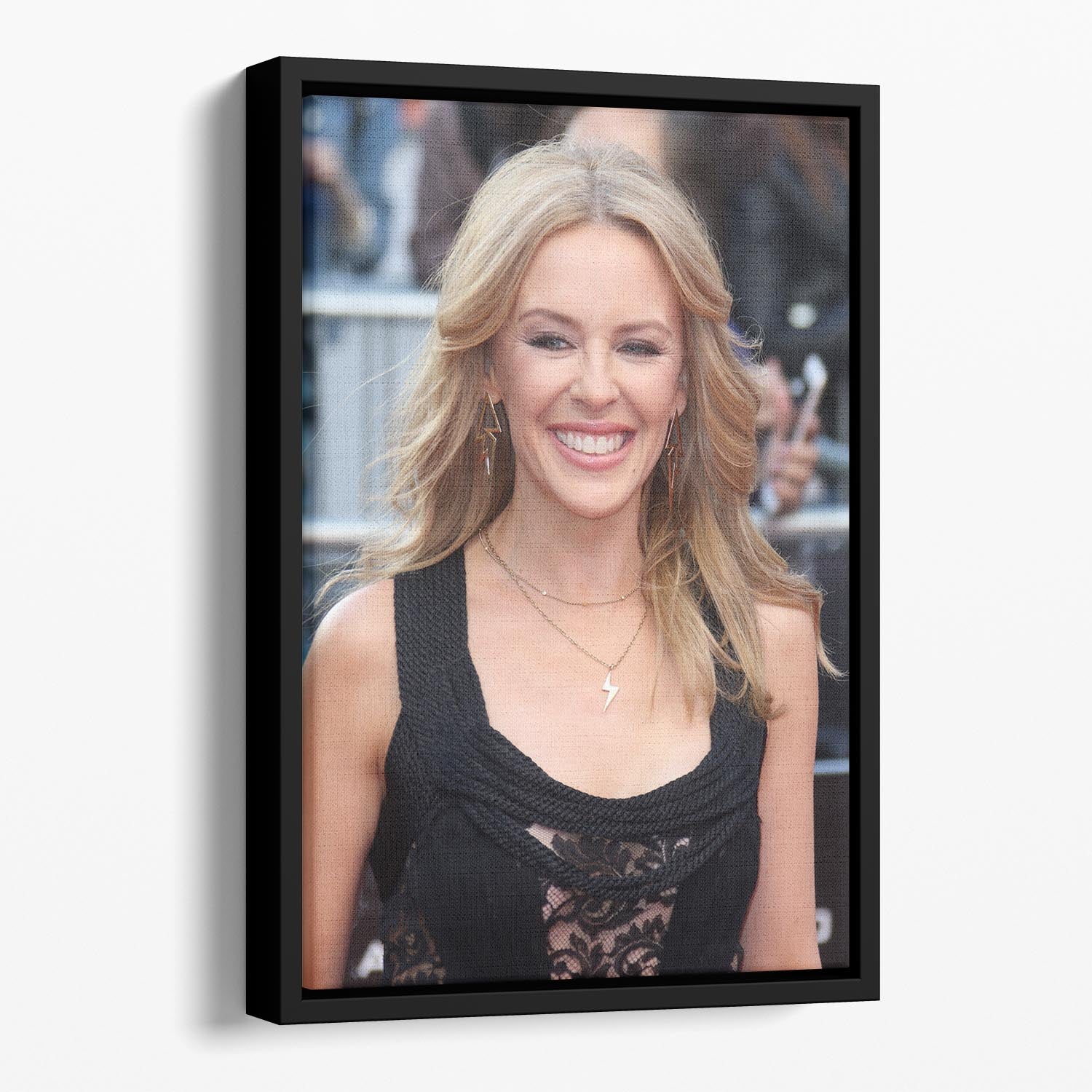 Kylie Minogue 2015 Floating Framed Canvas - Canvas Art Rocks - 1