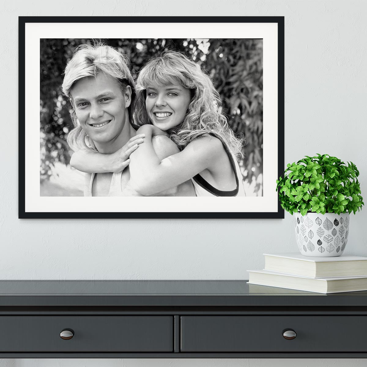 Kylie Minogue and Jason Donovan Framed Print - Canvas Art Rocks - 1