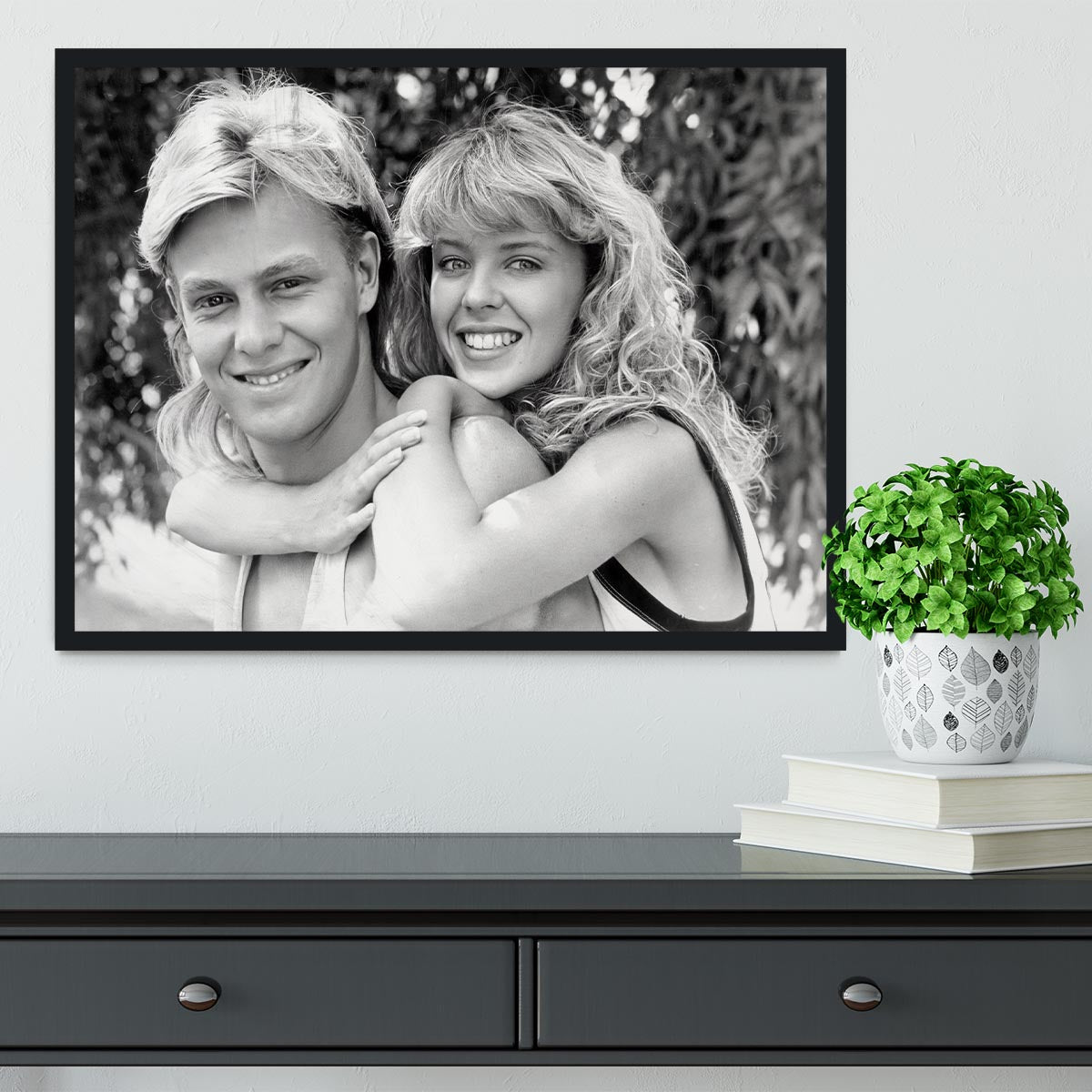 Kylie Minogue and Jason Donovan Framed Print - Canvas Art Rocks - 2