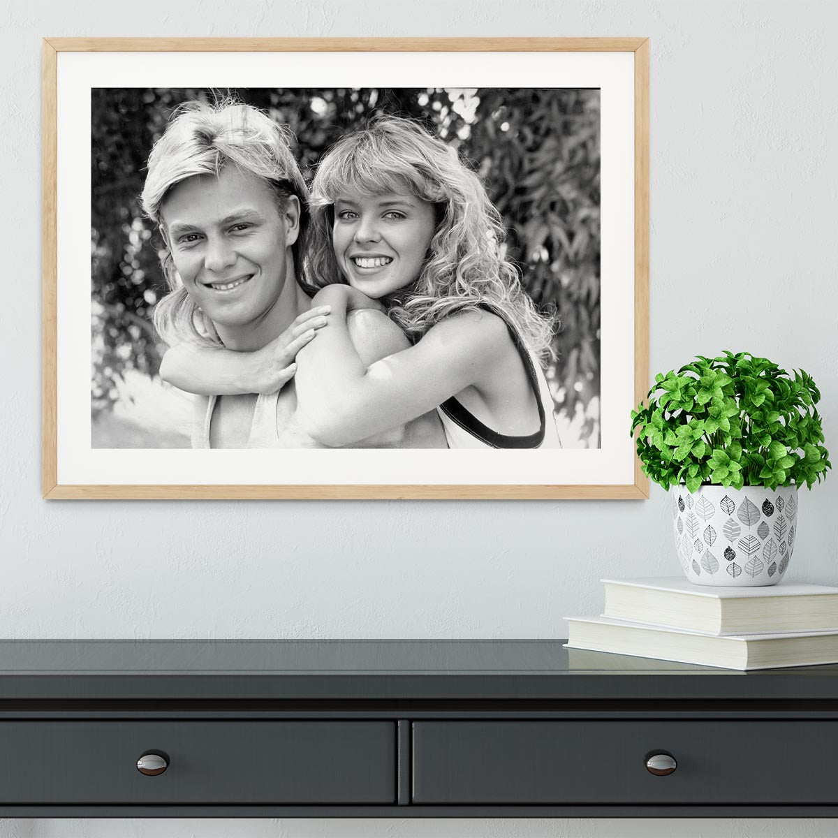 Kylie Minogue and Jason Donovan Framed Print - Canvas Art Rocks - 3