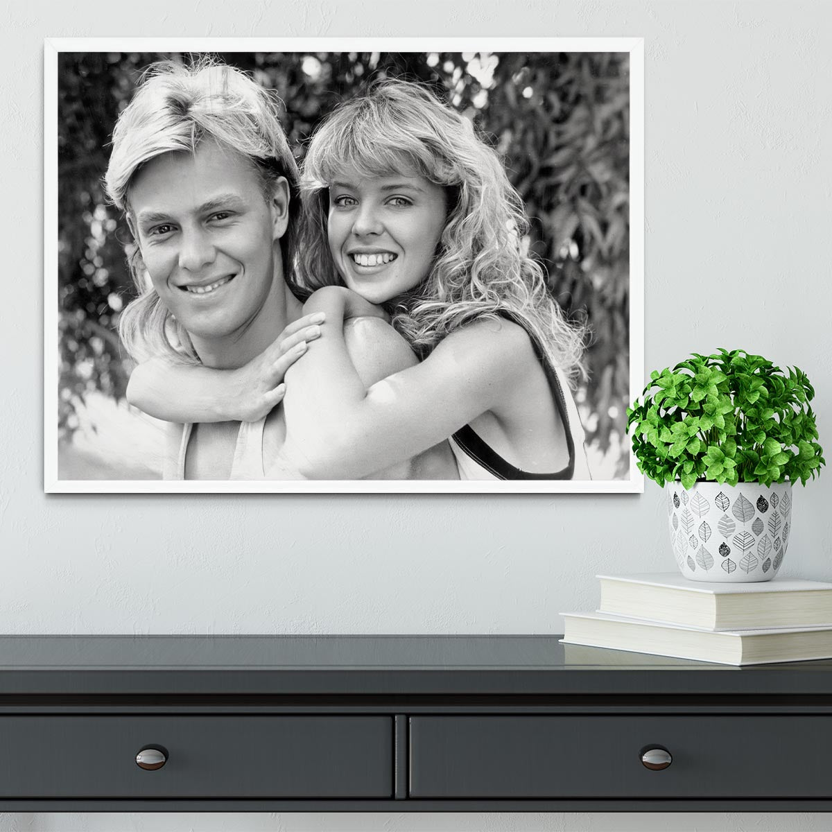 Kylie Minogue and Jason Donovan Framed Print - Canvas Art Rocks -6