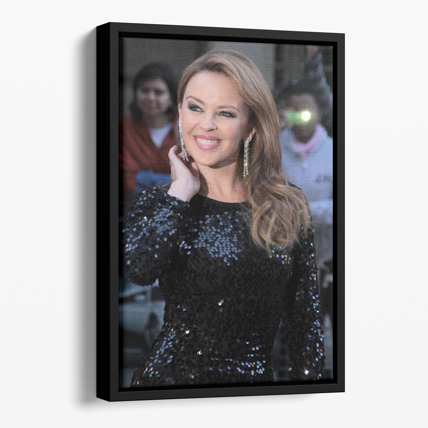 Kylie Minogue at a premiere 2012 Floating Framed Canvas - Canvas Art Rocks - 1