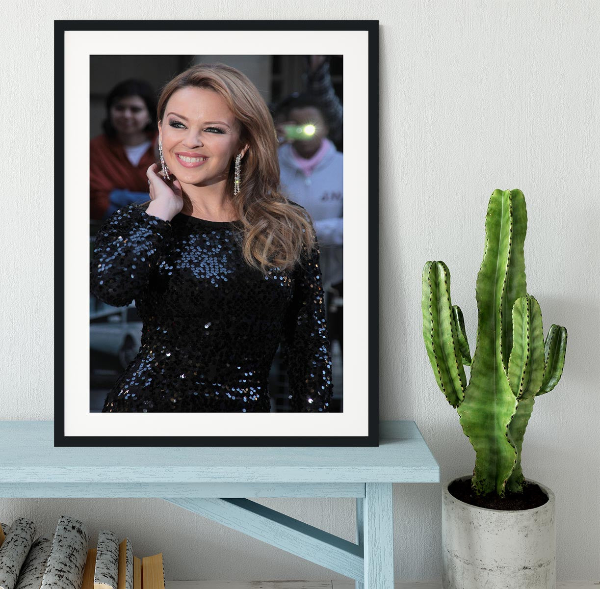 Kylie Minogue at a premiere 2012 Framed Print - Canvas Art Rocks - 1