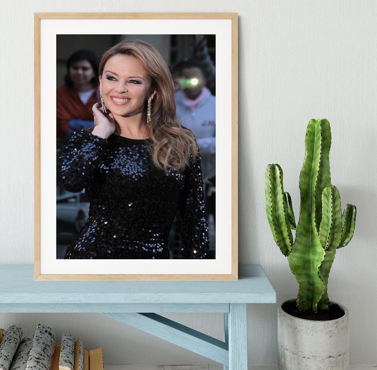 Kylie Minogue at a premiere 2012 Framed Print - Canvas Art Rocks - 3