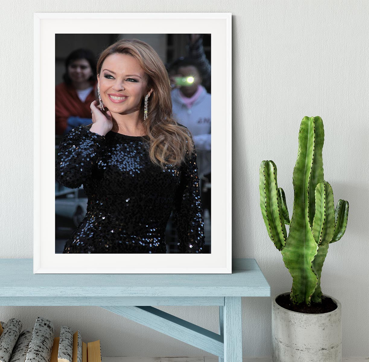 Kylie Minogue at a premiere 2012 Framed Print - Canvas Art Rocks - 5