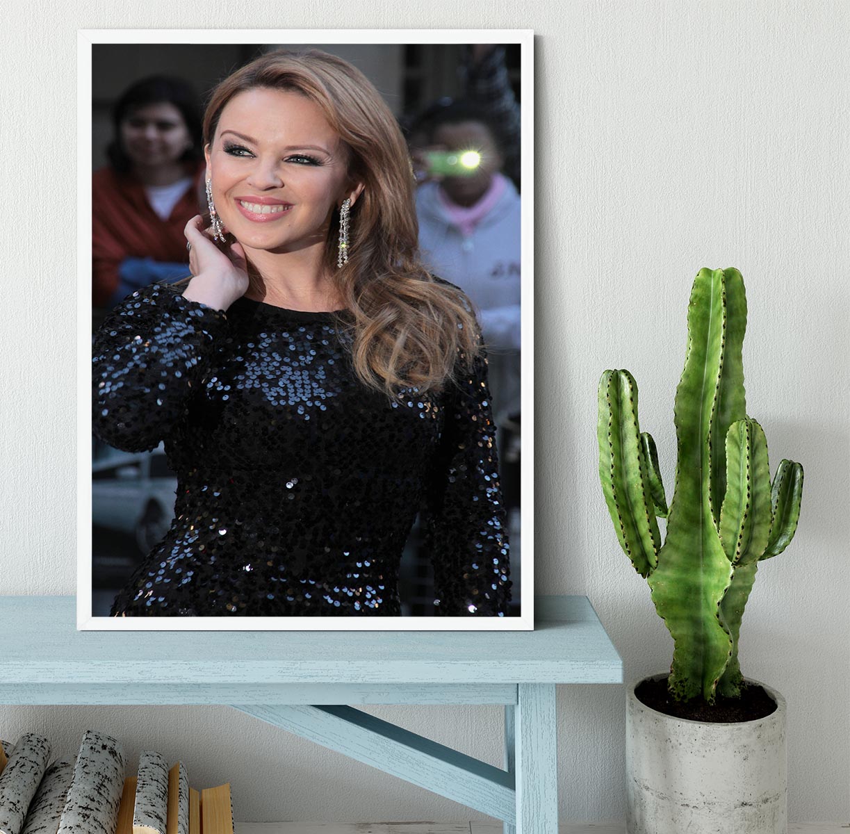 Kylie Minogue at a premiere 2012 Framed Print - Canvas Art Rocks -6