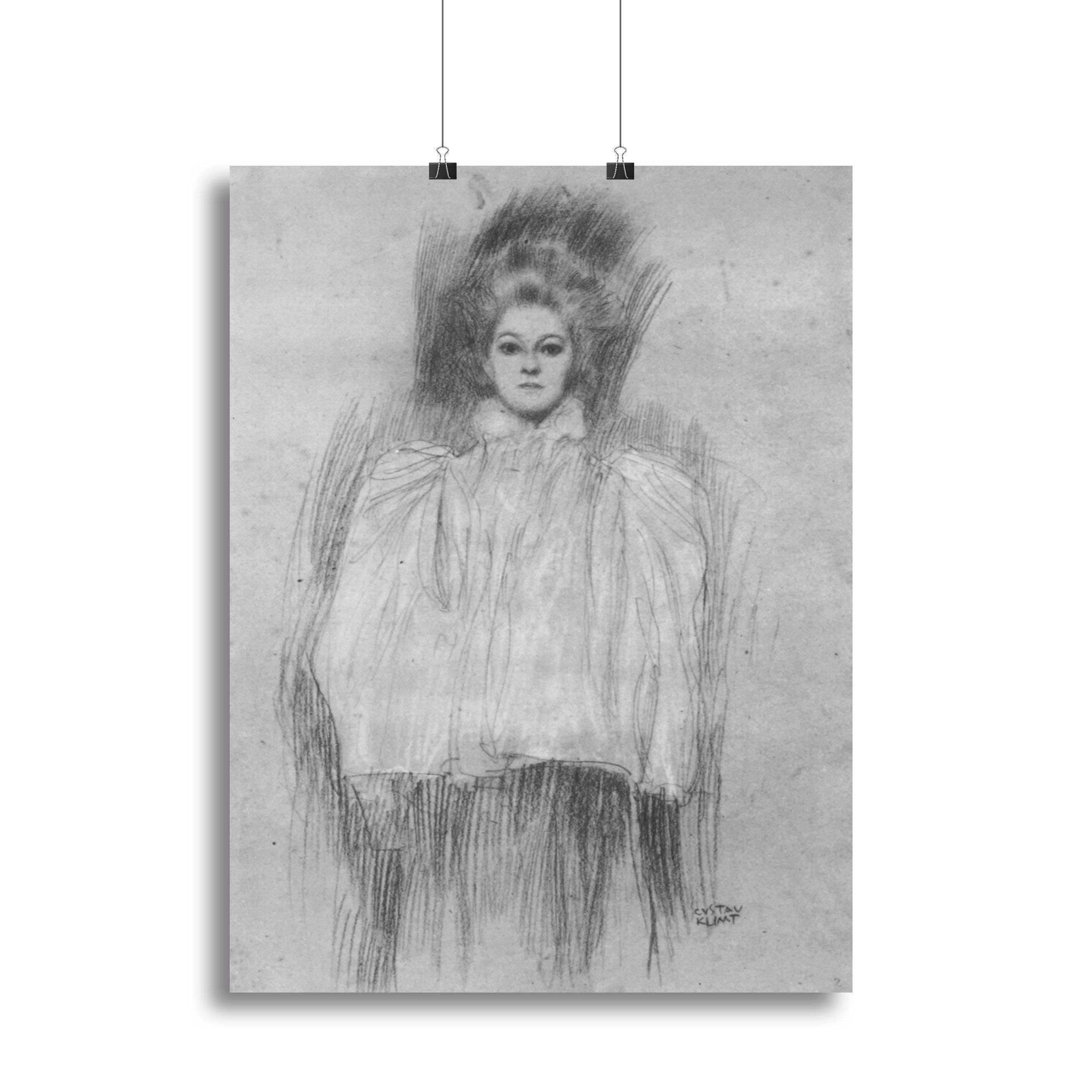 Lady in cape by Klimt Poster - Unframed