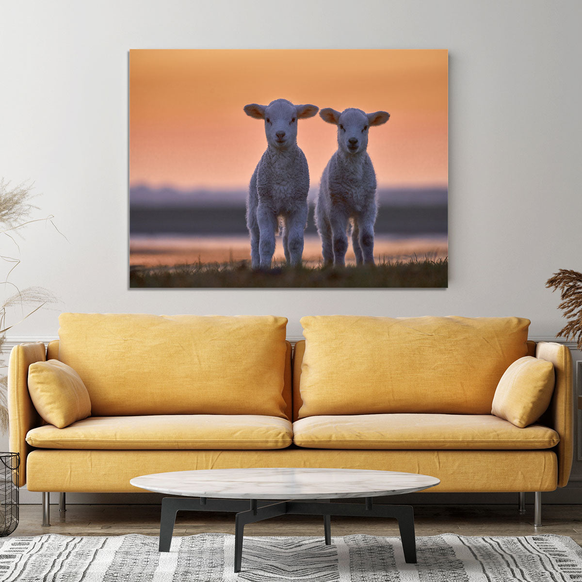 Lamb Twins Canvas Print or Poster - 1x - 4