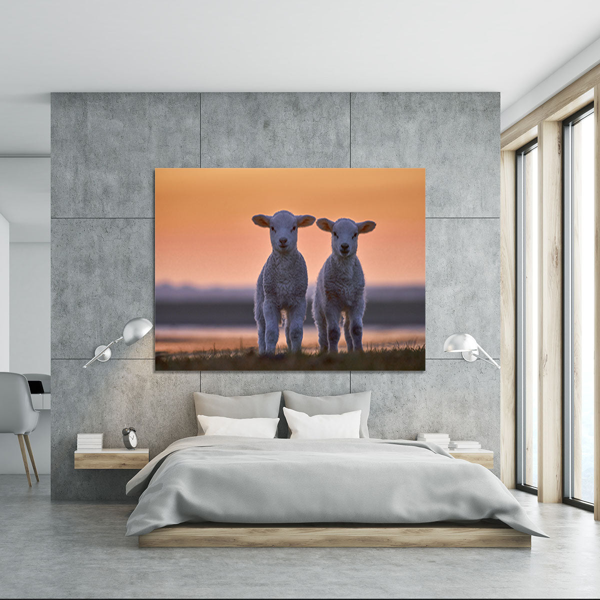 Lamb Twins Canvas Print or Poster - 1x - 5