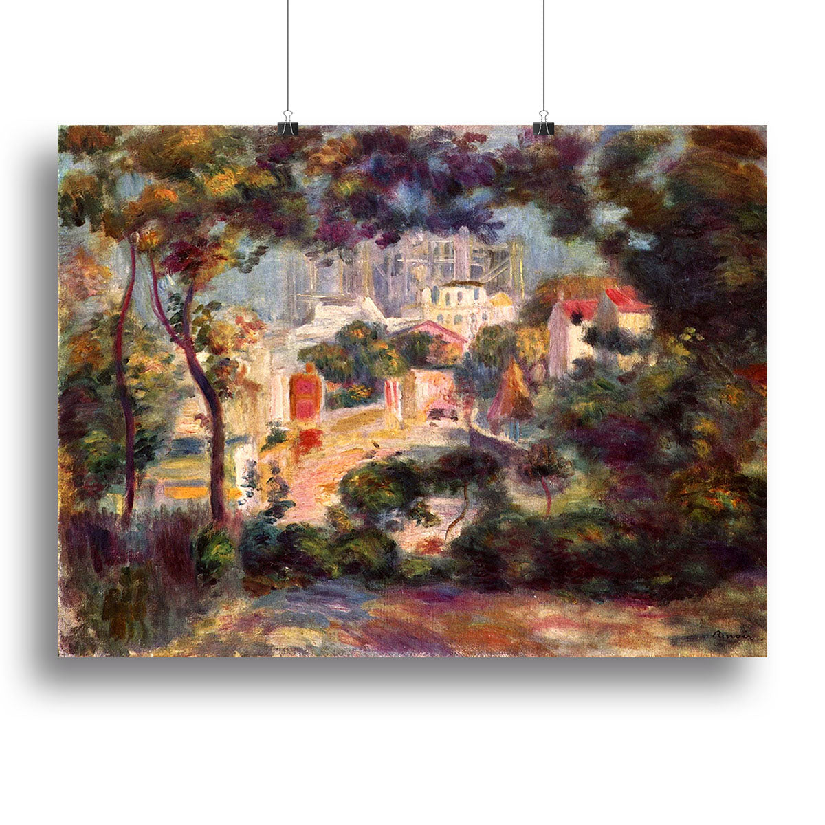 Landscape with the view of Sacre Coeur by Renoir Poster - Unframed