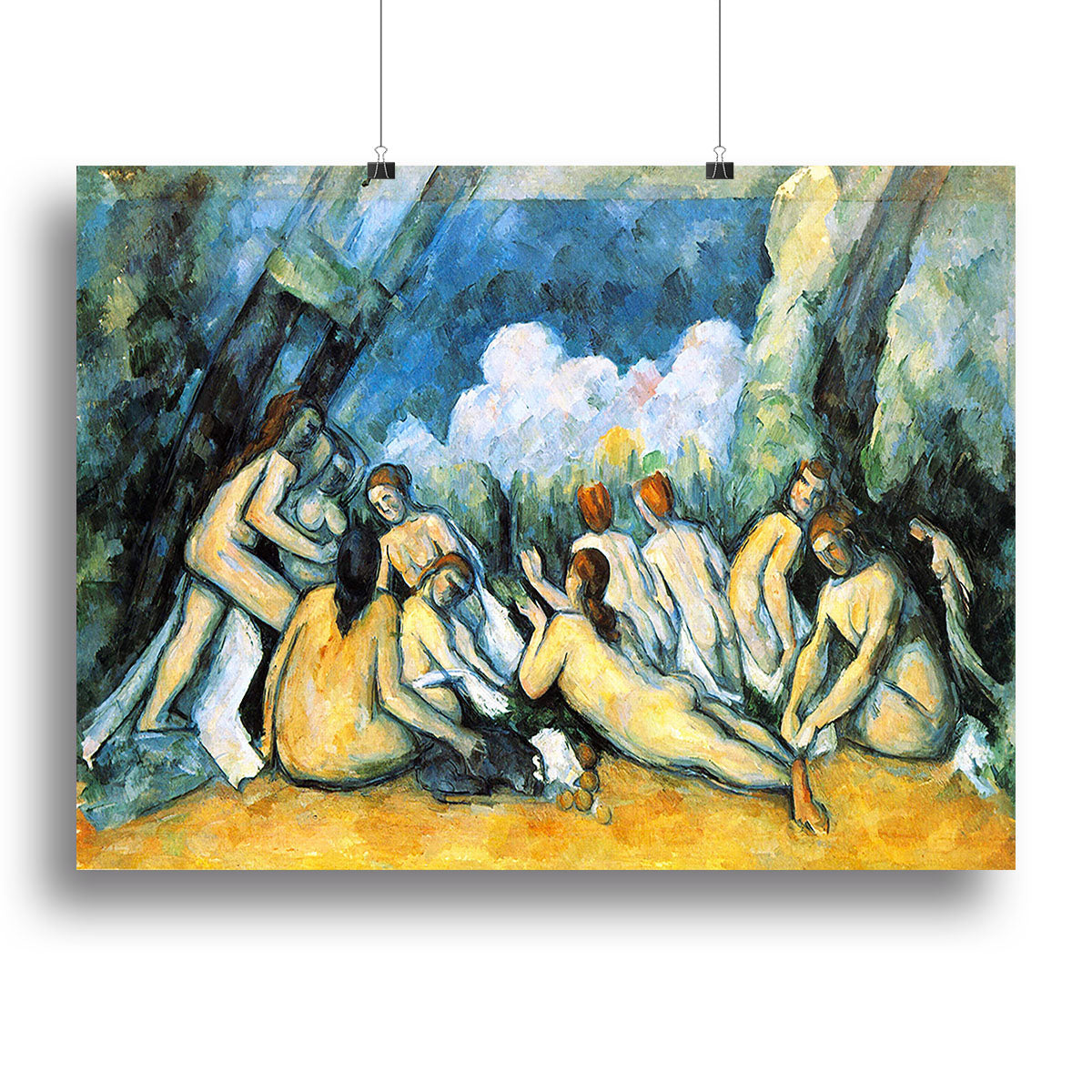 Large Bathers by Cezanne Poster - Unframed