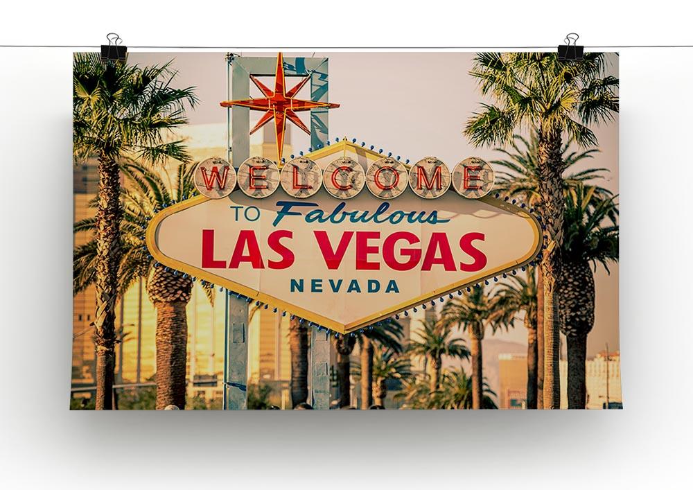 Las Vegas Welcomes You Poster - Unframed