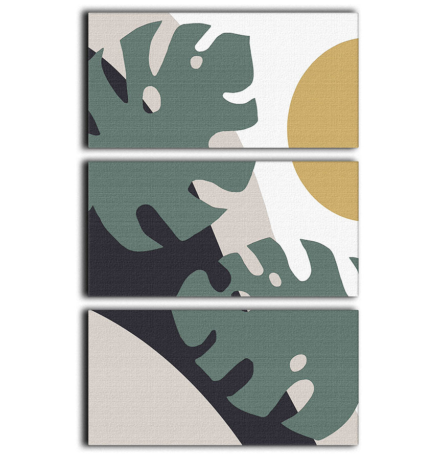 Leaf And Sun 3 Split Panel Canvas Print - 1x - 1