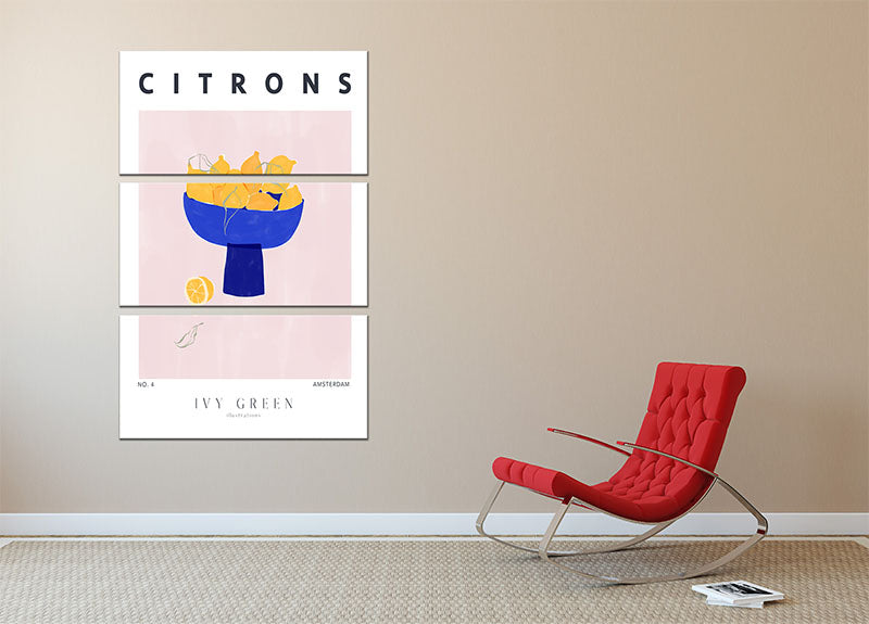 Lemons 3 Split Panel Canvas Print - 1x - 2