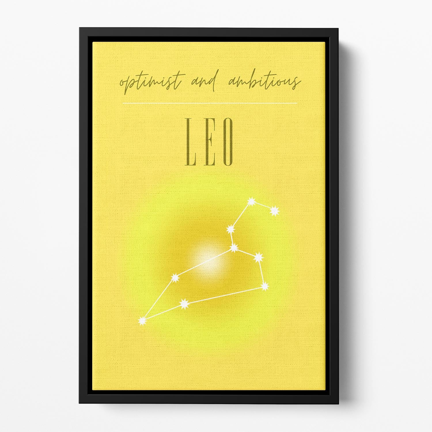 Leo Zodiac Inspiration Poster Floating Framed Canvas - Canvas Art Rocks - 2