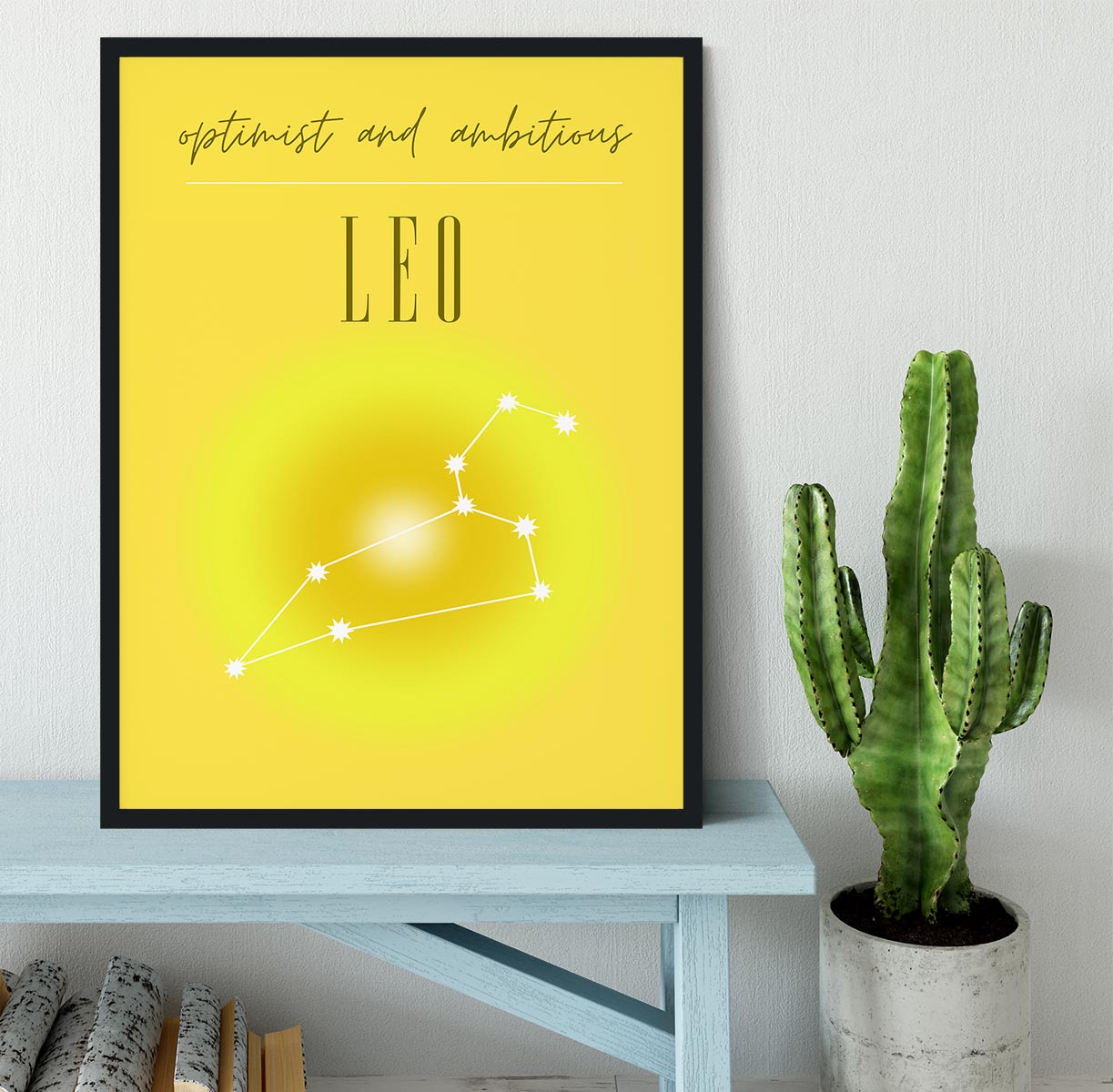 Leo Zodiac Inspiration Poster Framed Print - Canvas Art Rocks - 2