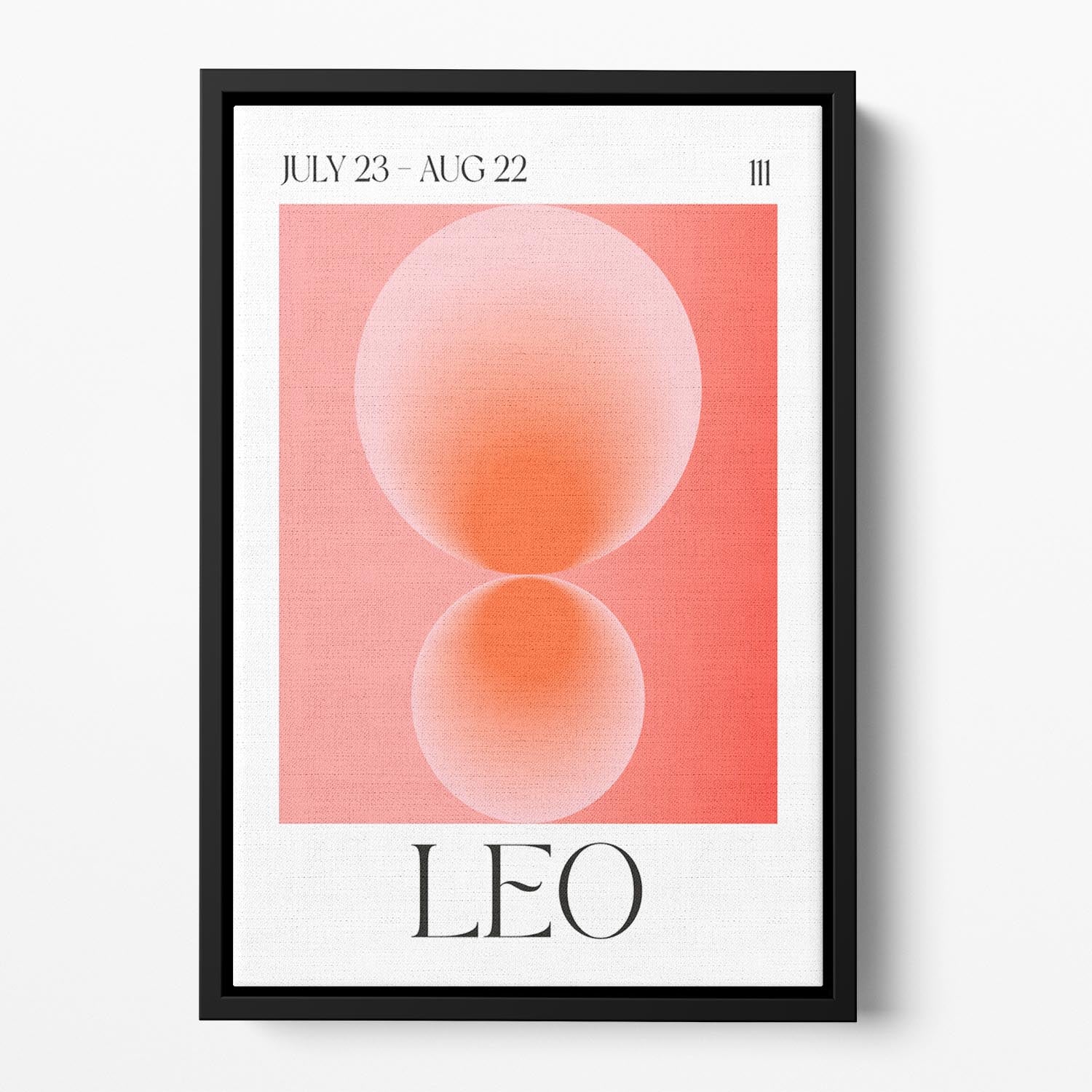 Leo Zodiac Vitality Poster Floating Framed Canvas - Canvas Art Rocks - 2