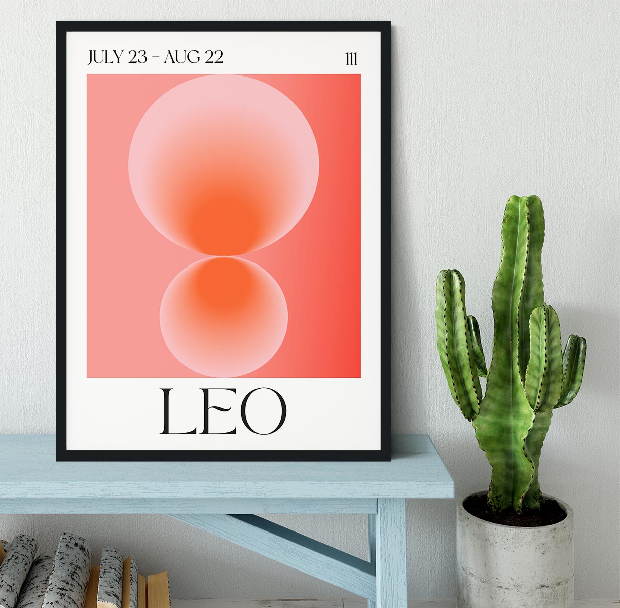 Leo Zodiac Vitality Poster Framed Print - Canvas Art Rocks - 2