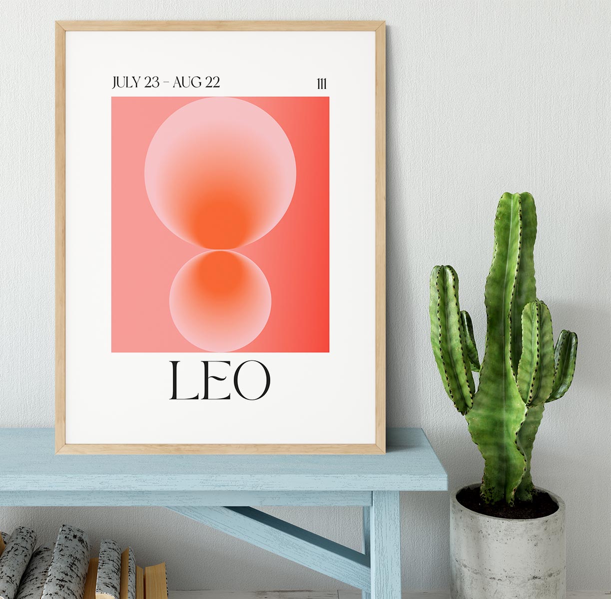 Leo Zodiac Vitality Poster Framed Print - Canvas Art Rocks - 3