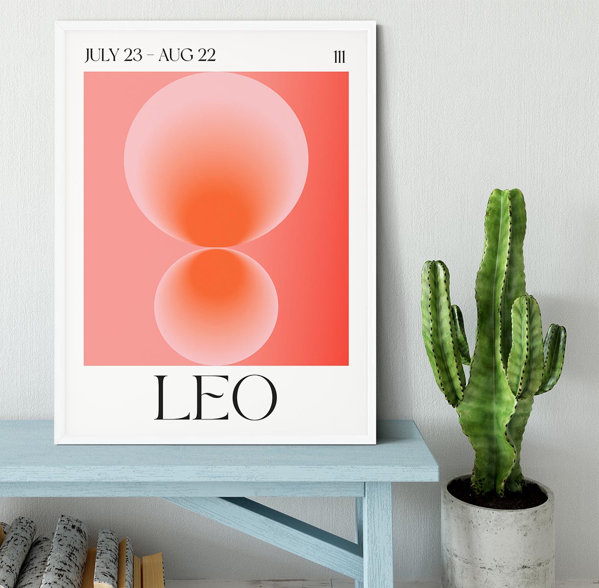 Leo Zodiac Vitality Poster Framed Print - Canvas Art Rocks -6