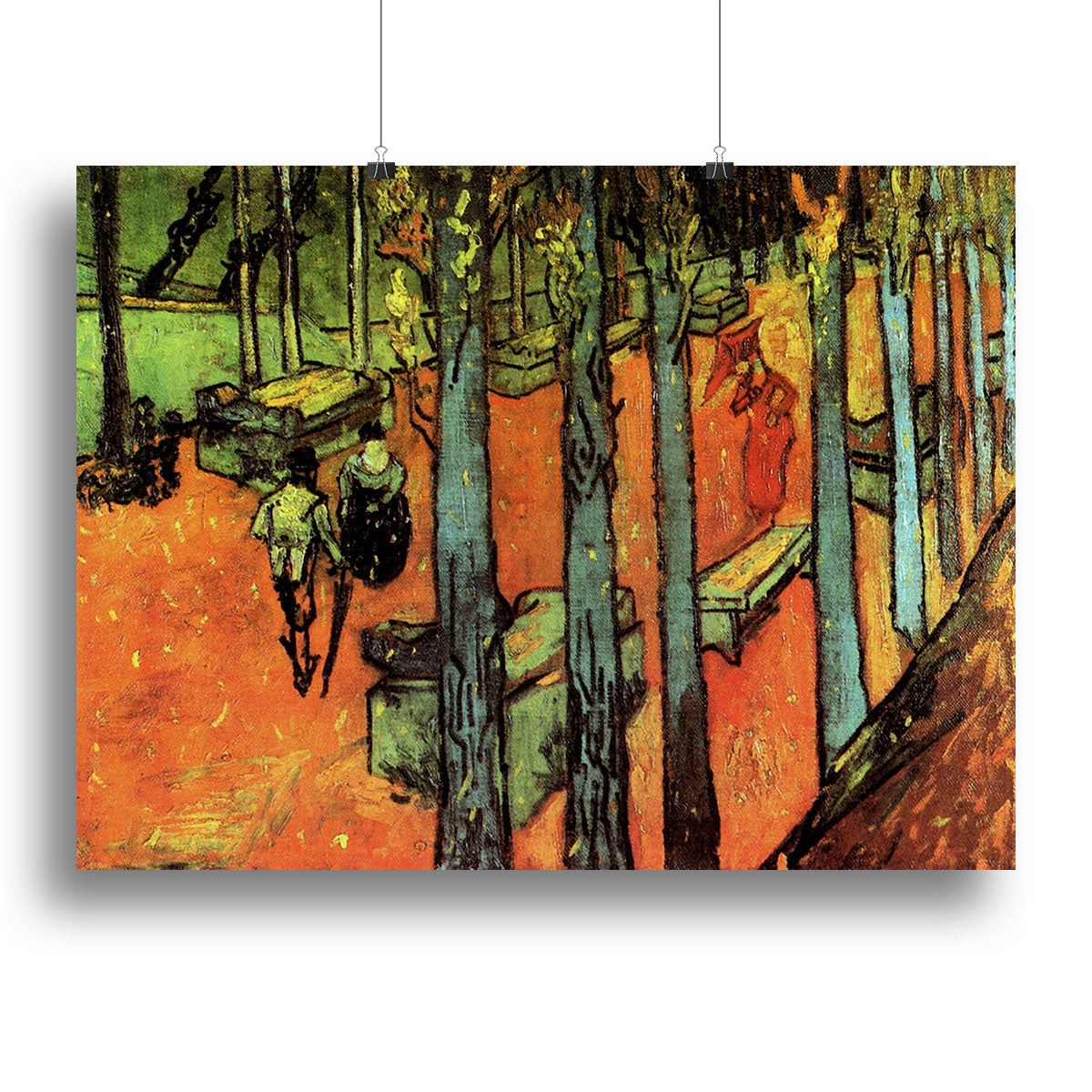 Les Alyscamps Falling Autumn Leaves by Van Gogh Poster - Unframed