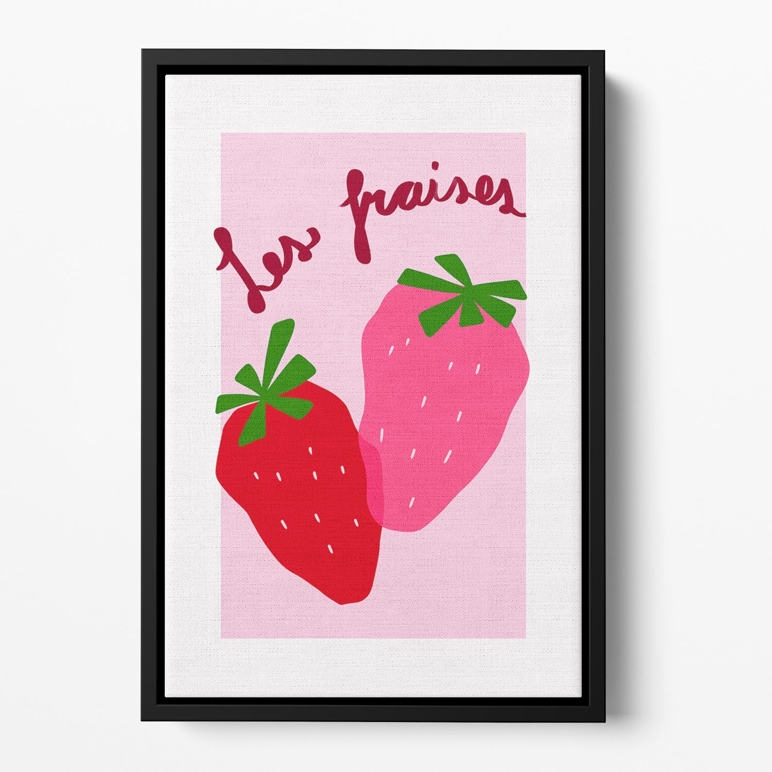 Les Fraises Floating Framed Canvas - Canvas Art Rocks - 2