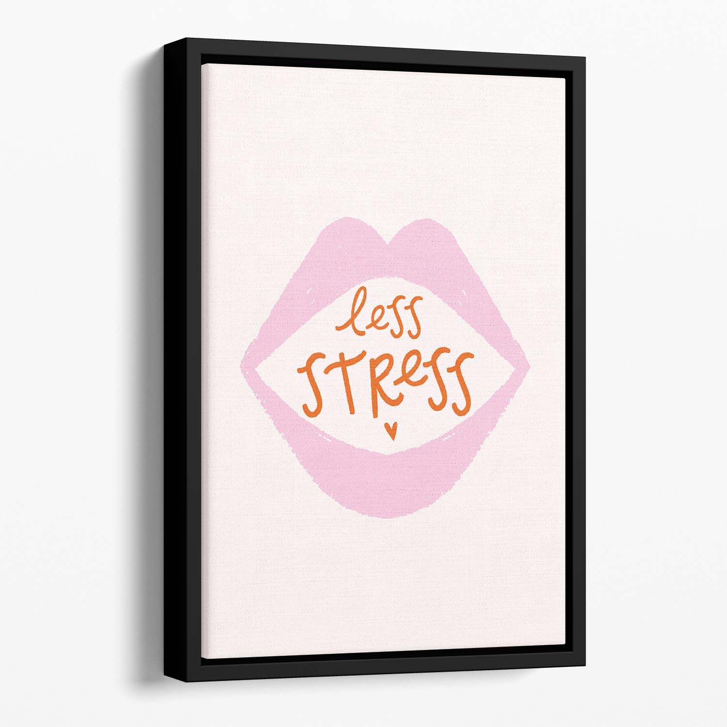 Less Stress Floating Framed Canvas - Canvas Art Rocks - 1