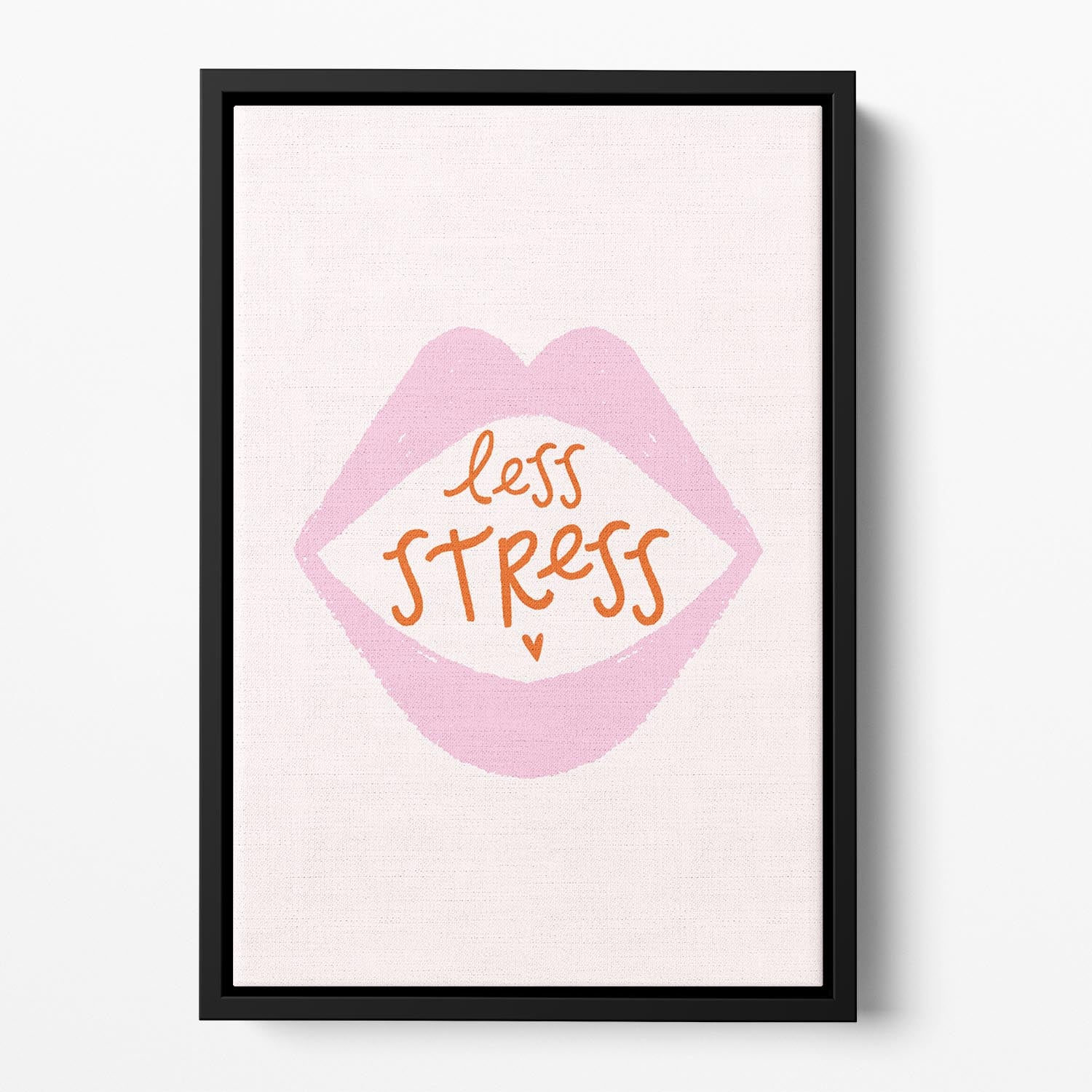 Less Stress Floating Framed Canvas - Canvas Art Rocks - 2