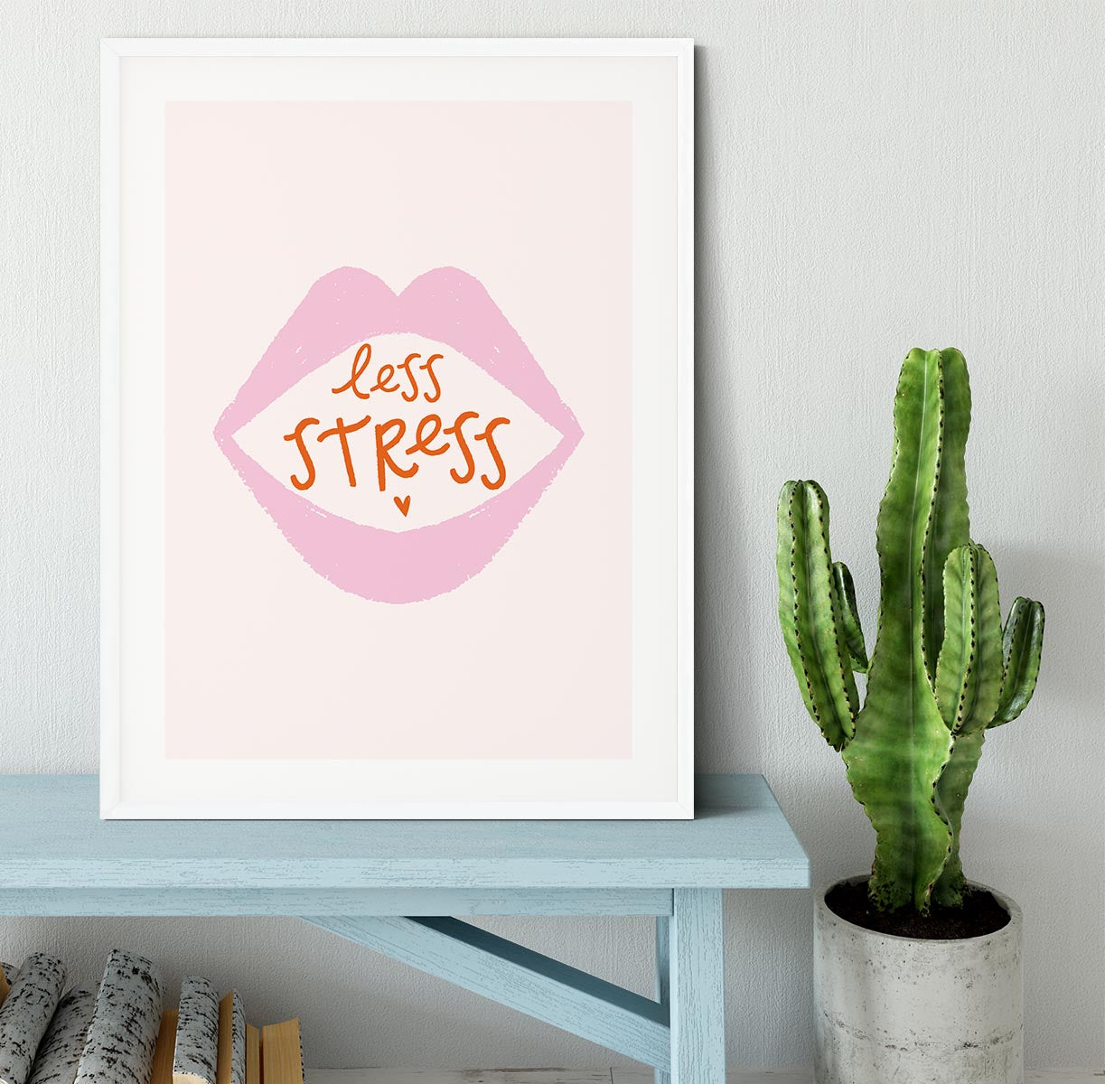 Less Stress Framed Print - Canvas Art Rocks - 5