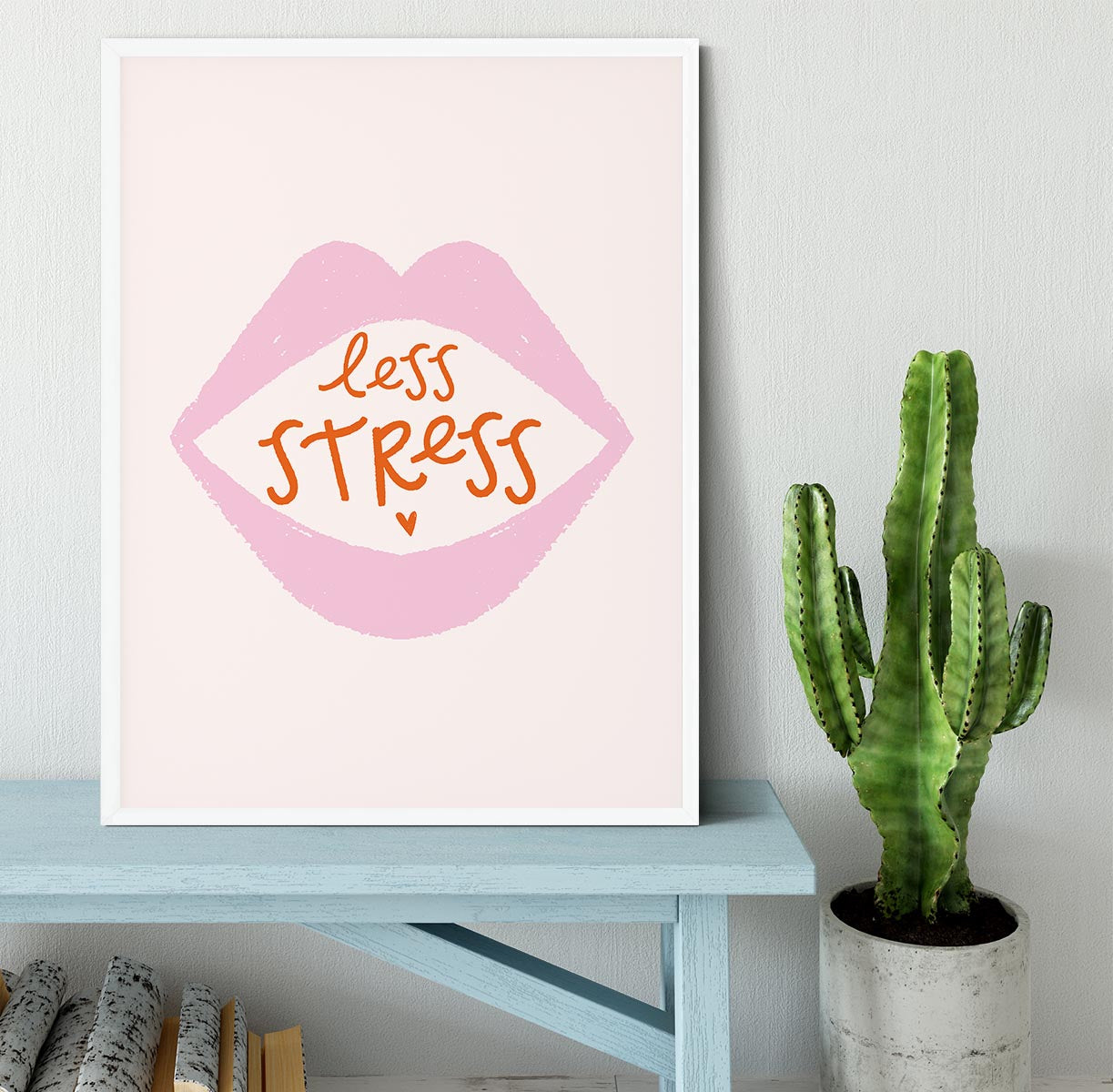 Less Stress Framed Print - Canvas Art Rocks -6