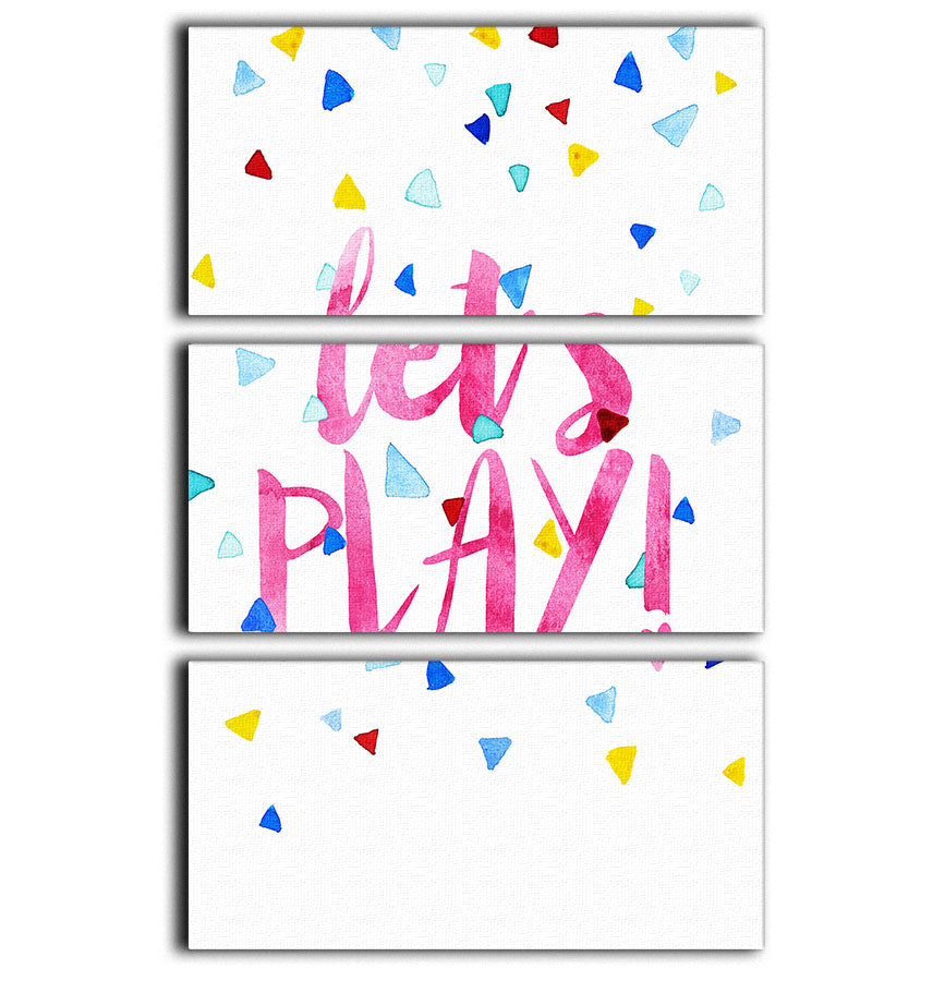 Lets Play 3 Split Panel Canvas Print - 1x - 1