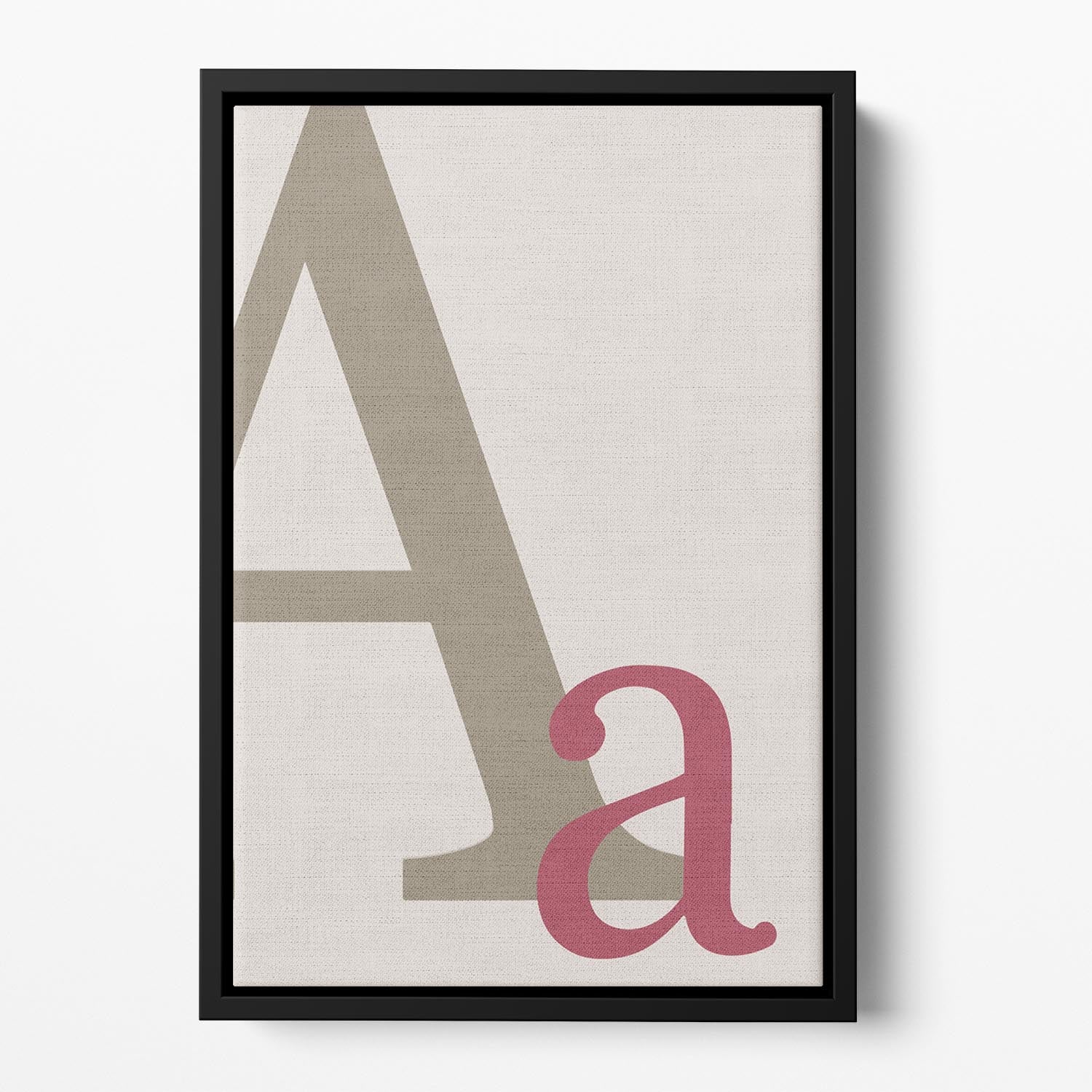 Letter A Floating Framed Canvas - 1x - 2