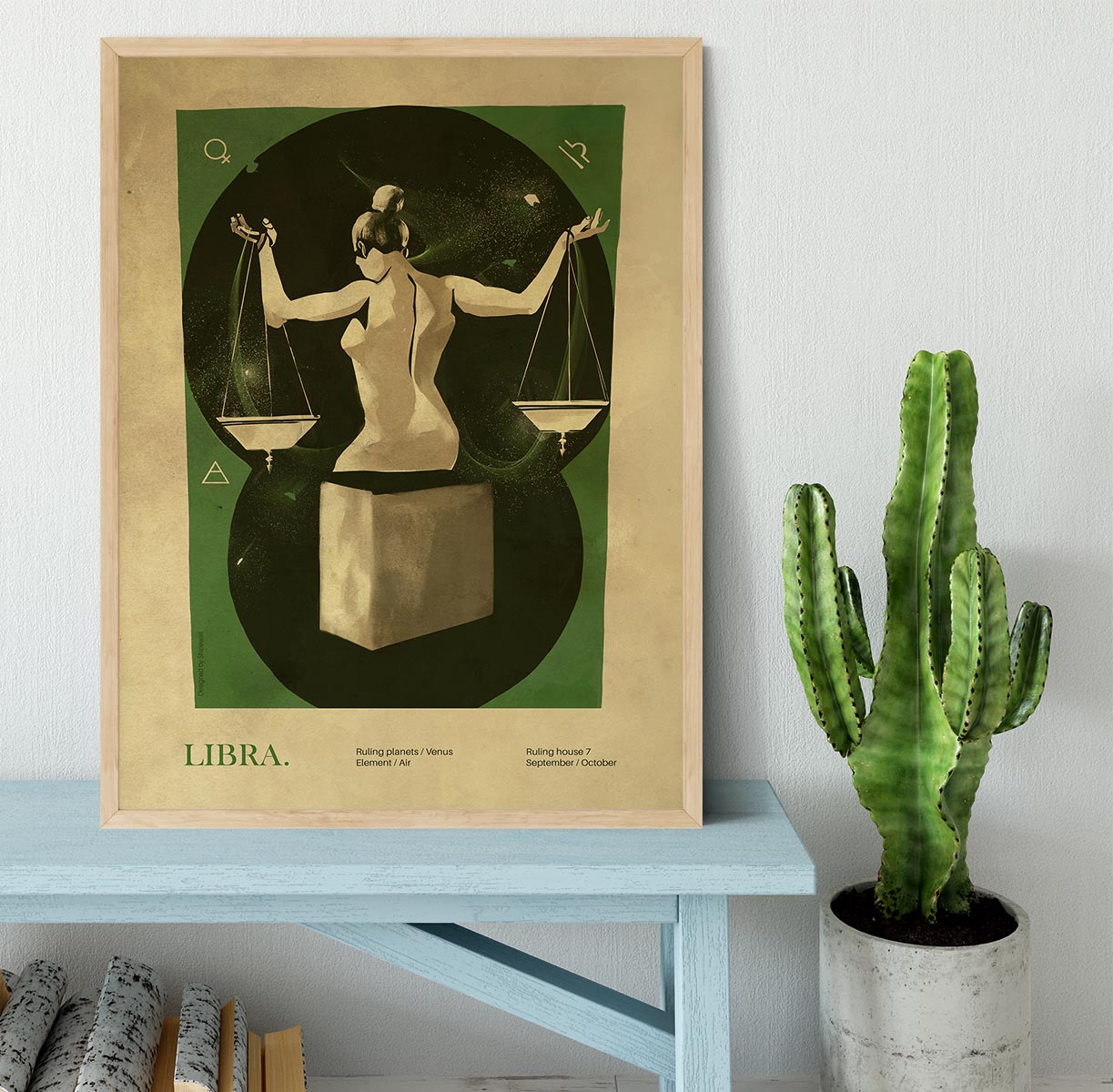 Libra Celestial Equilibrium Art Framed Print - Canvas Art Rocks - 4