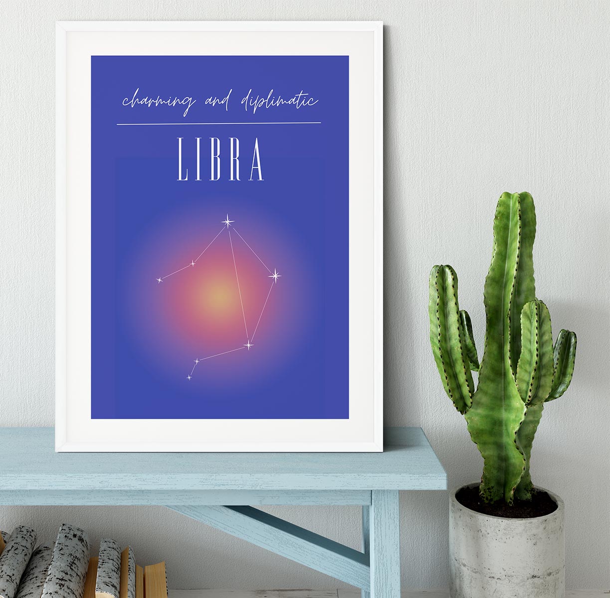 Libra Zodiac Harmony Art Framed Print - Canvas Art Rocks - 5