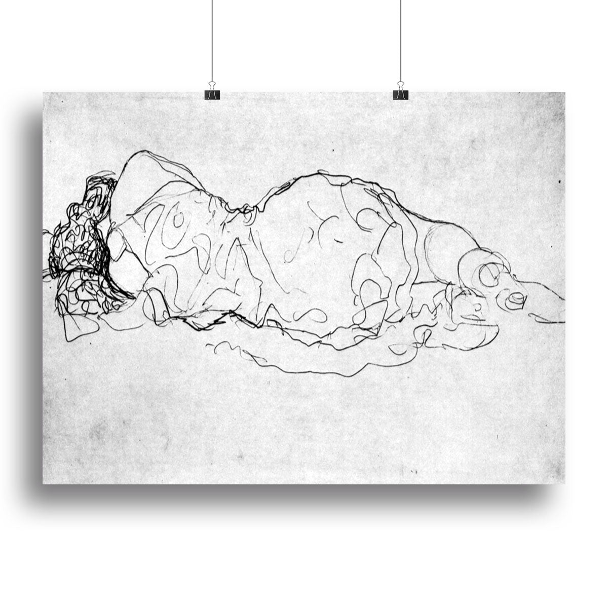 Liegende back figure by Klimt Poster - Unframed